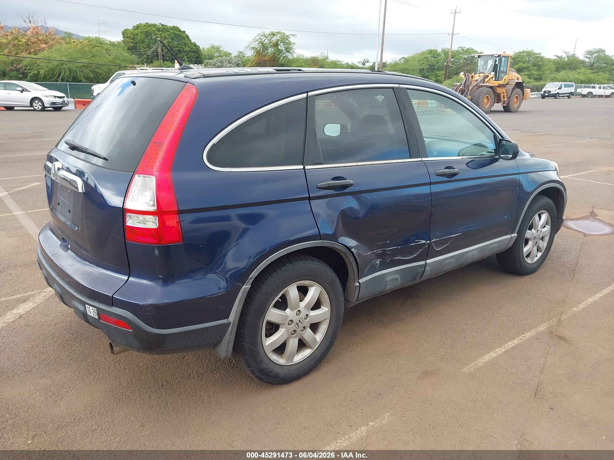 2009 Honda Cr-v Ex Blue vin: 5J6RE48529L016674
