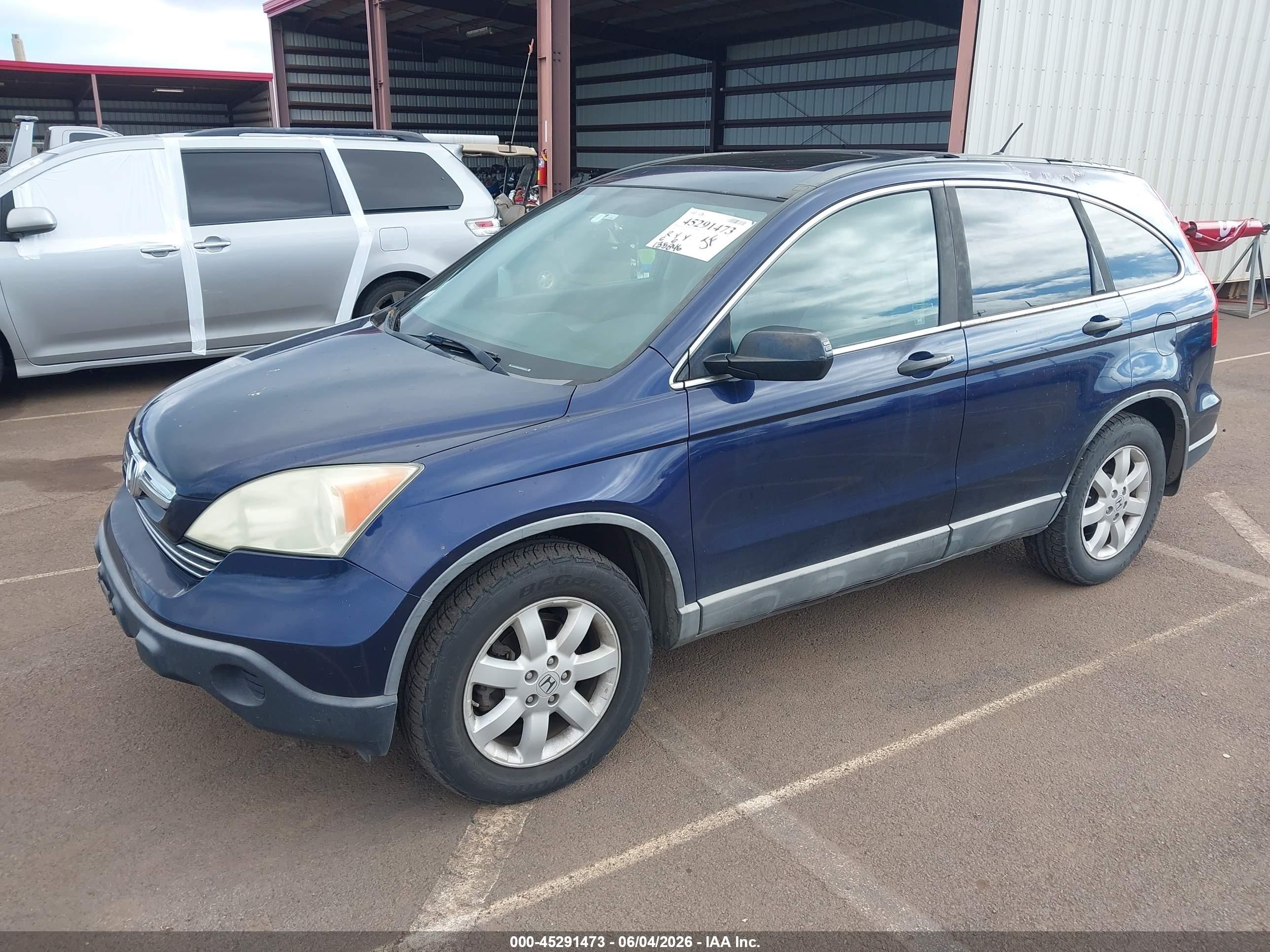 2009 Honda Cr-v Ex Blue vin: 5J6RE48529L016674