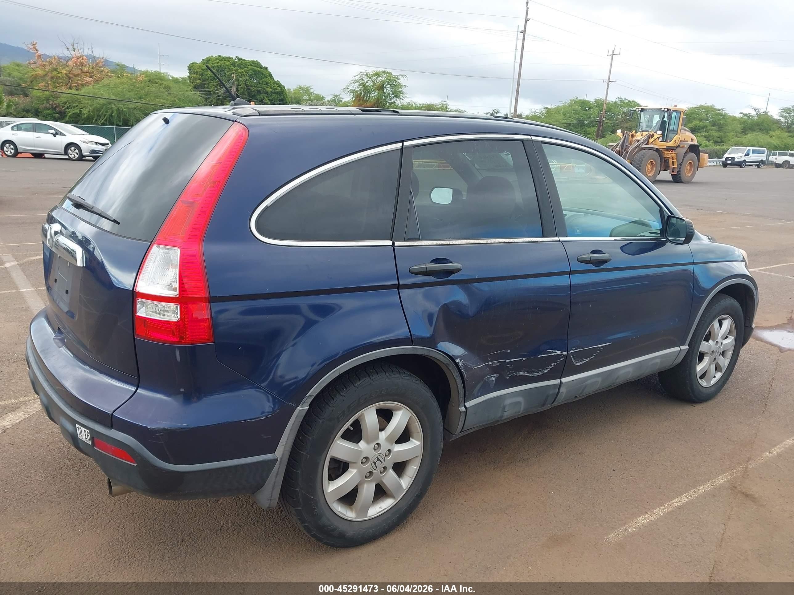 2009 Honda Cr-v Ex Blue vin: 5J6RE48529L016674