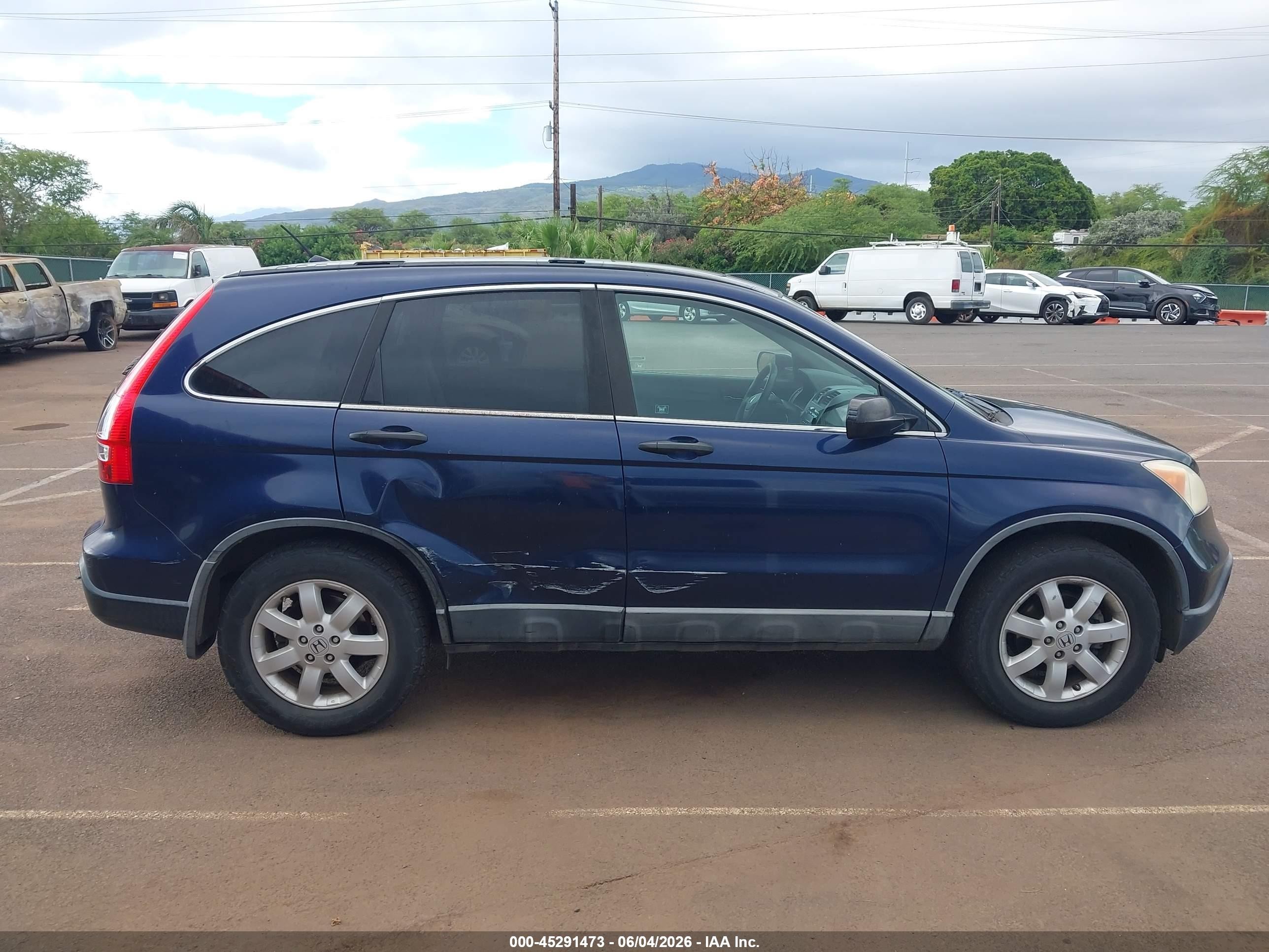 2009 Honda Cr-v Ex Blue vin: 5J6RE48529L016674