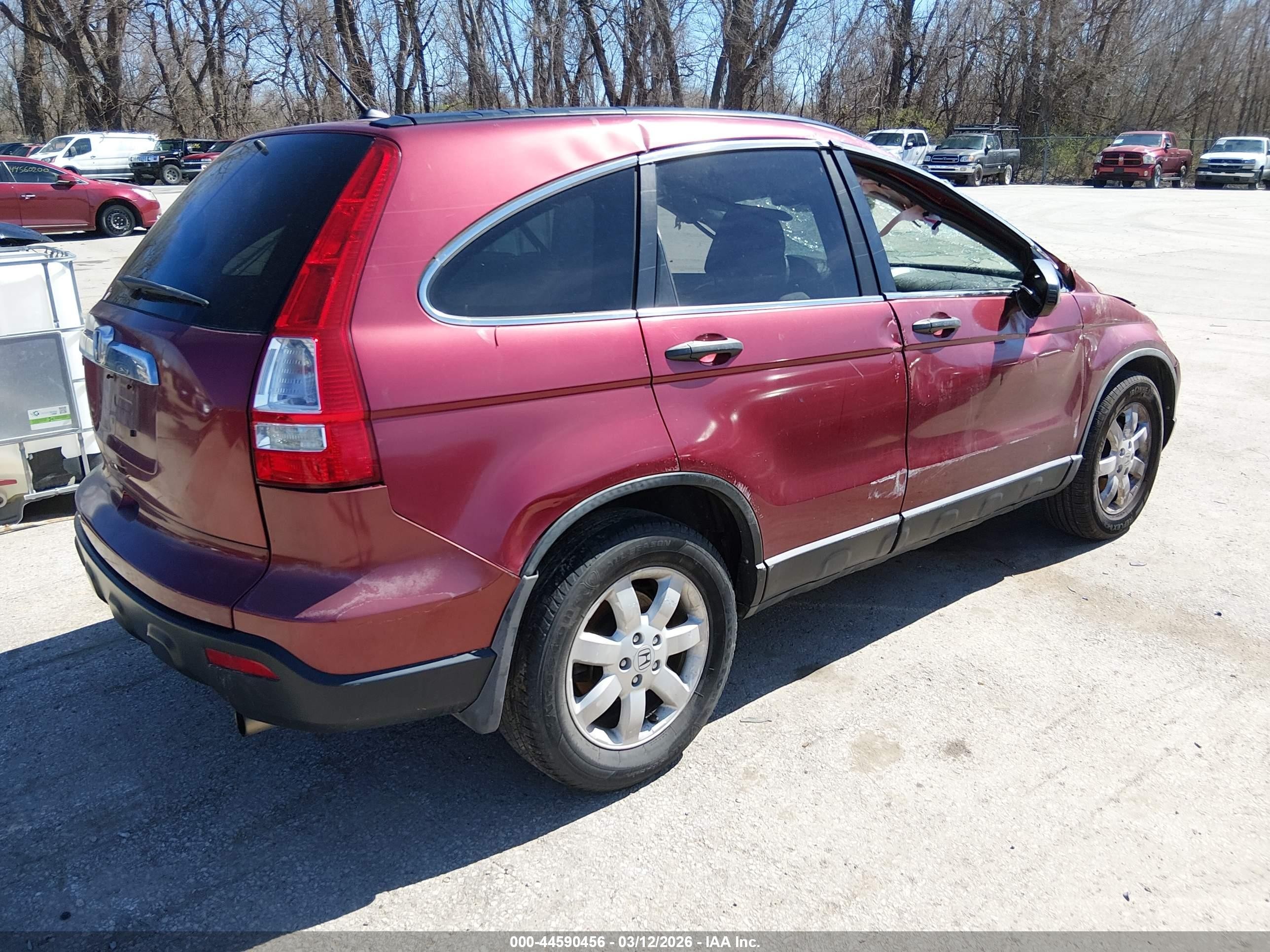 2007 Honda Cr-v Ex Burgundy vin: 5J6RE48537L004045