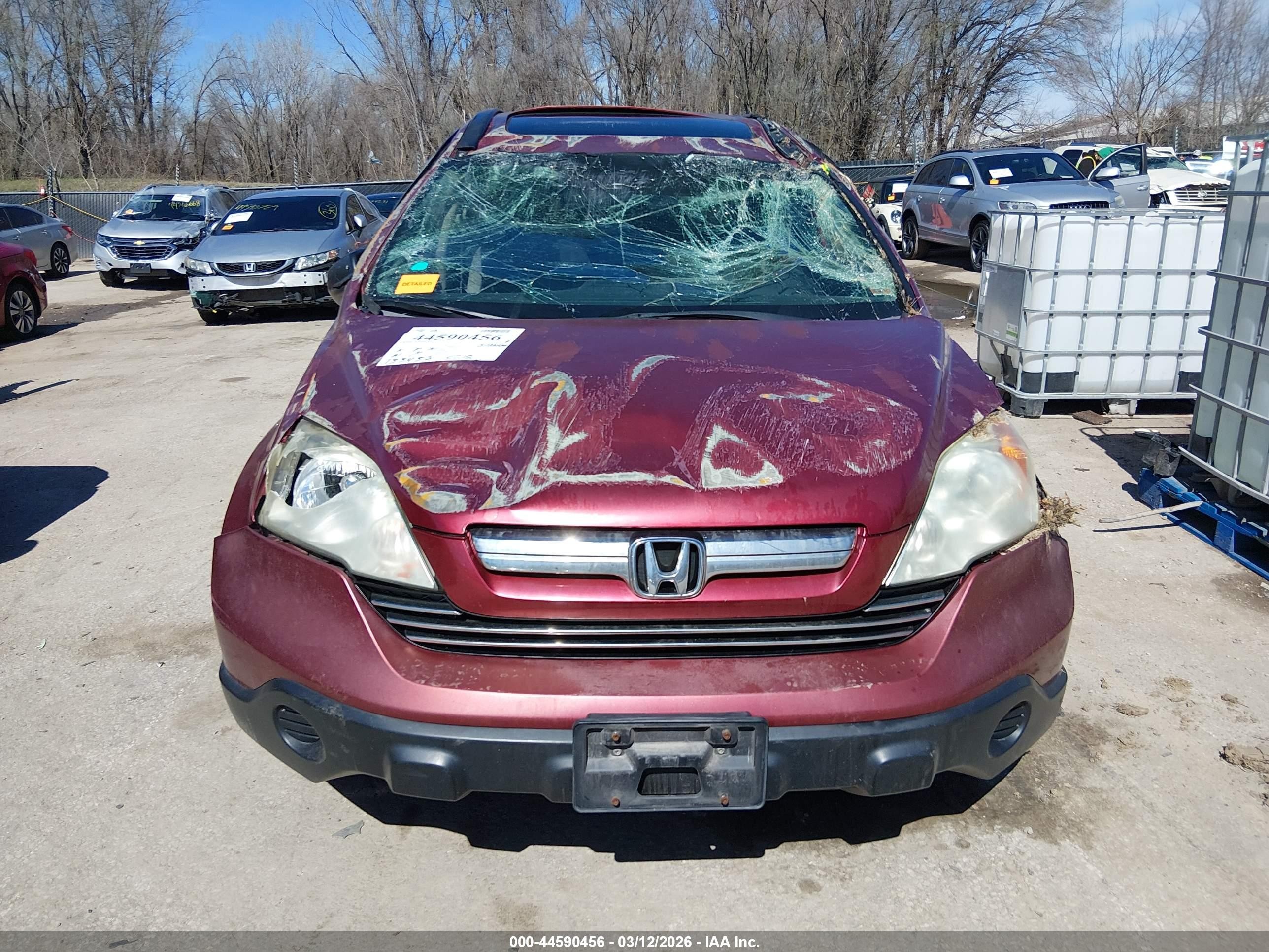 2007 Honda Cr-v Ex Burgundy vin: 5J6RE48537L004045