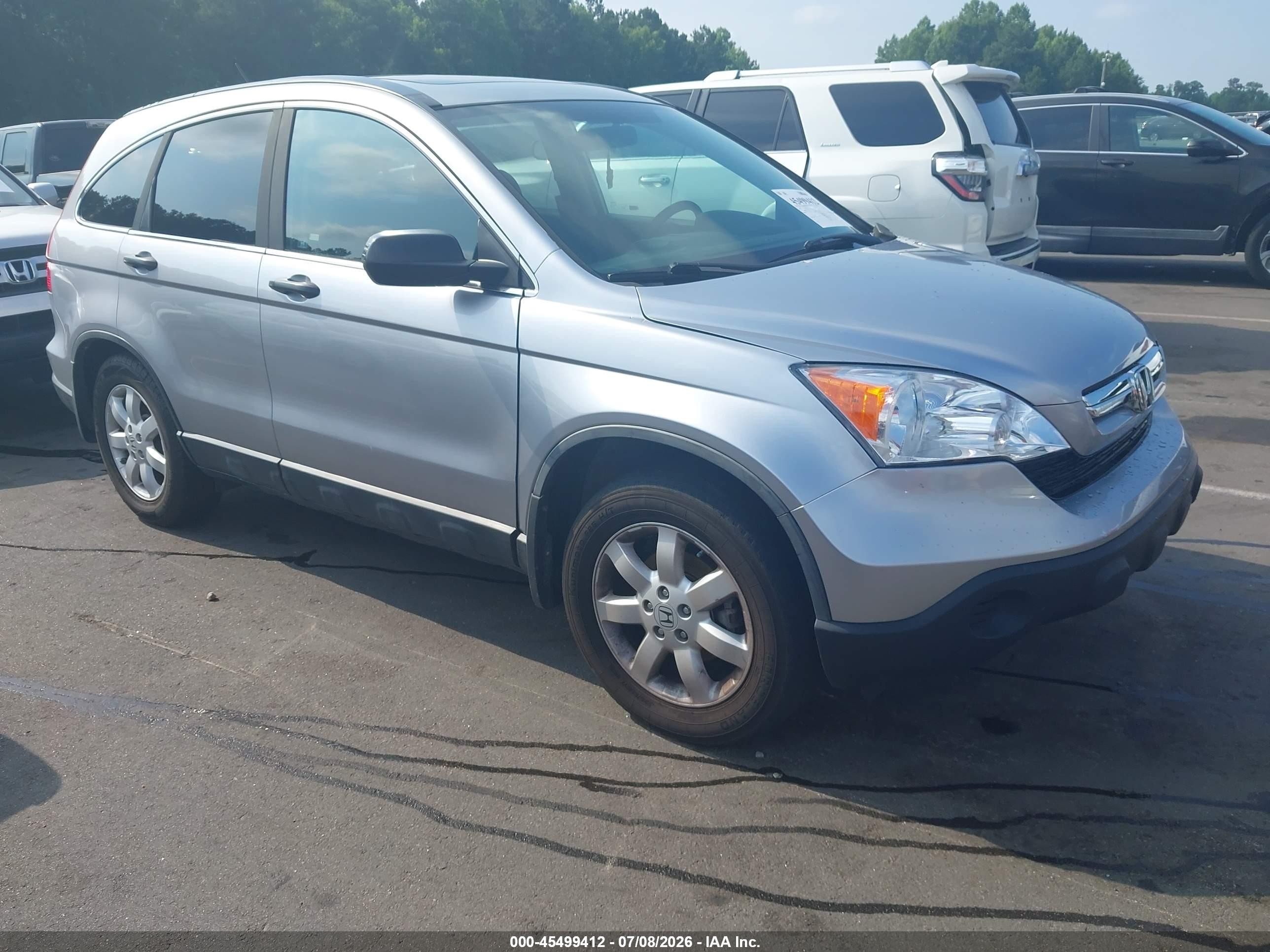 2007 Honda Cr-v Ex Silver vin: 5J6RE48537L012551