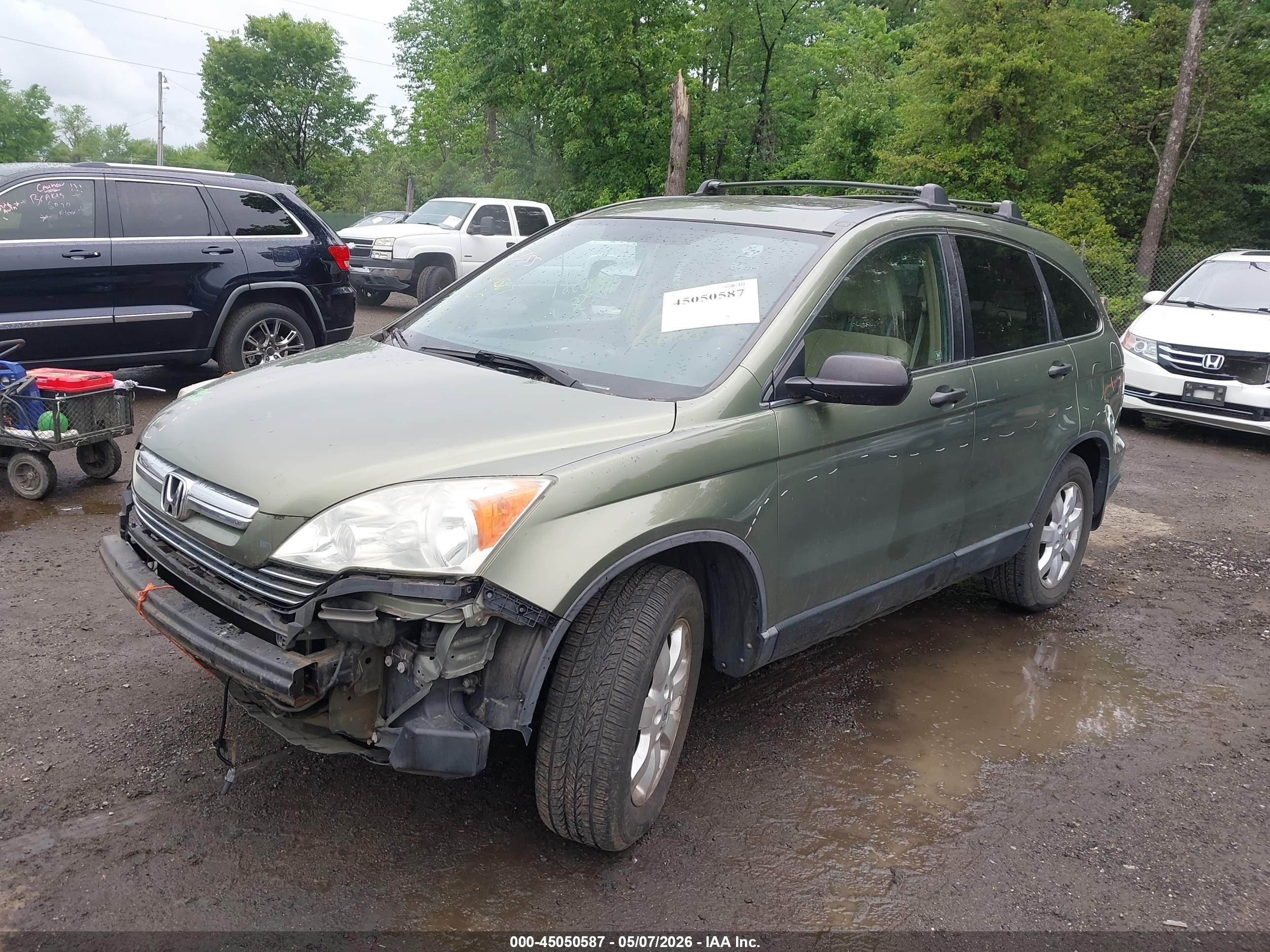 2008 Honda Cr-v Ex Green vin: 5J6RE48538L007044