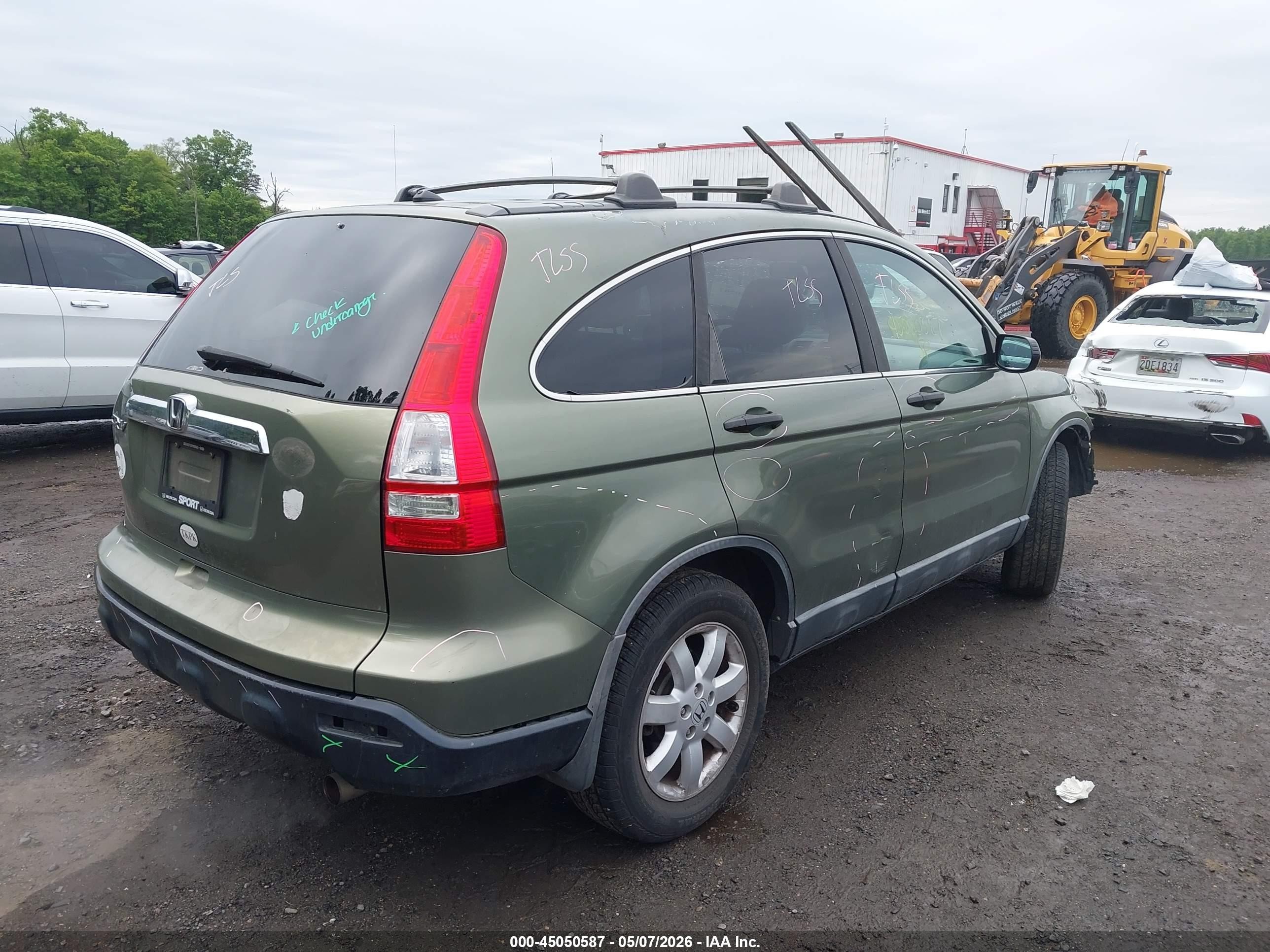 2008 Honda Cr-v Ex Green vin: 5J6RE48538L007044