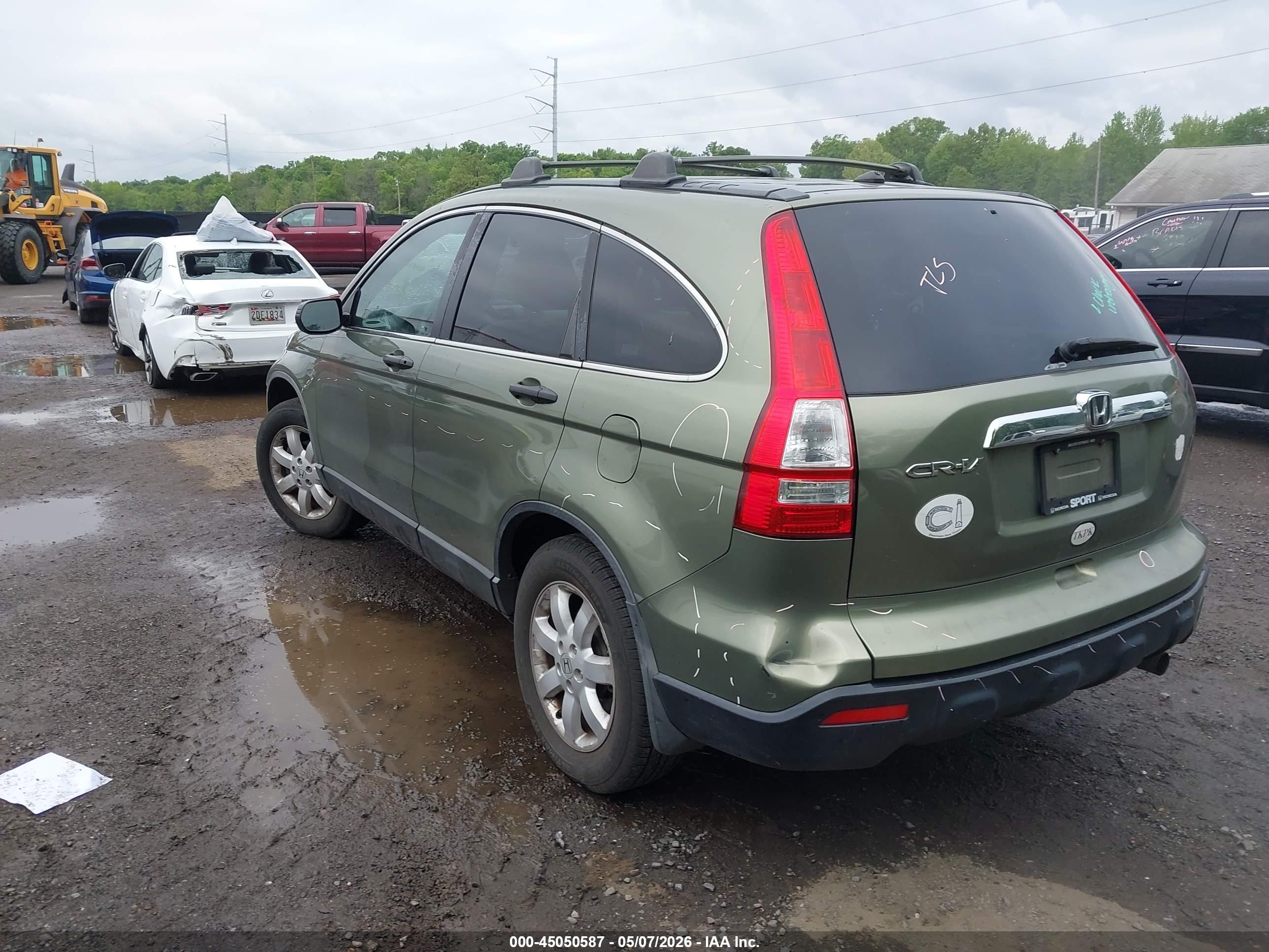2008 Honda Cr-v Ex Green vin: 5J6RE48538L007044