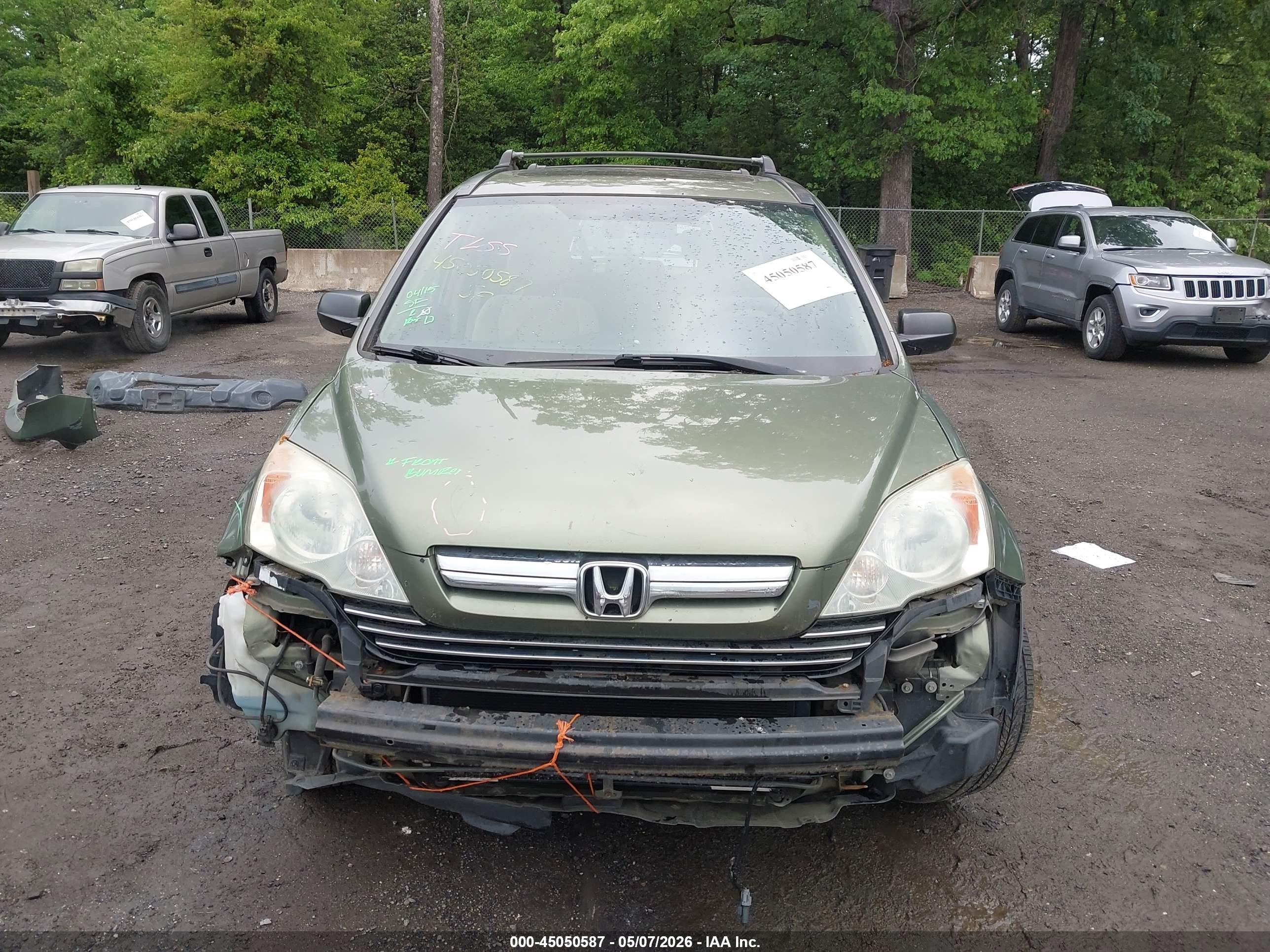 2008 Honda Cr-v Ex Green vin: 5J6RE48538L007044