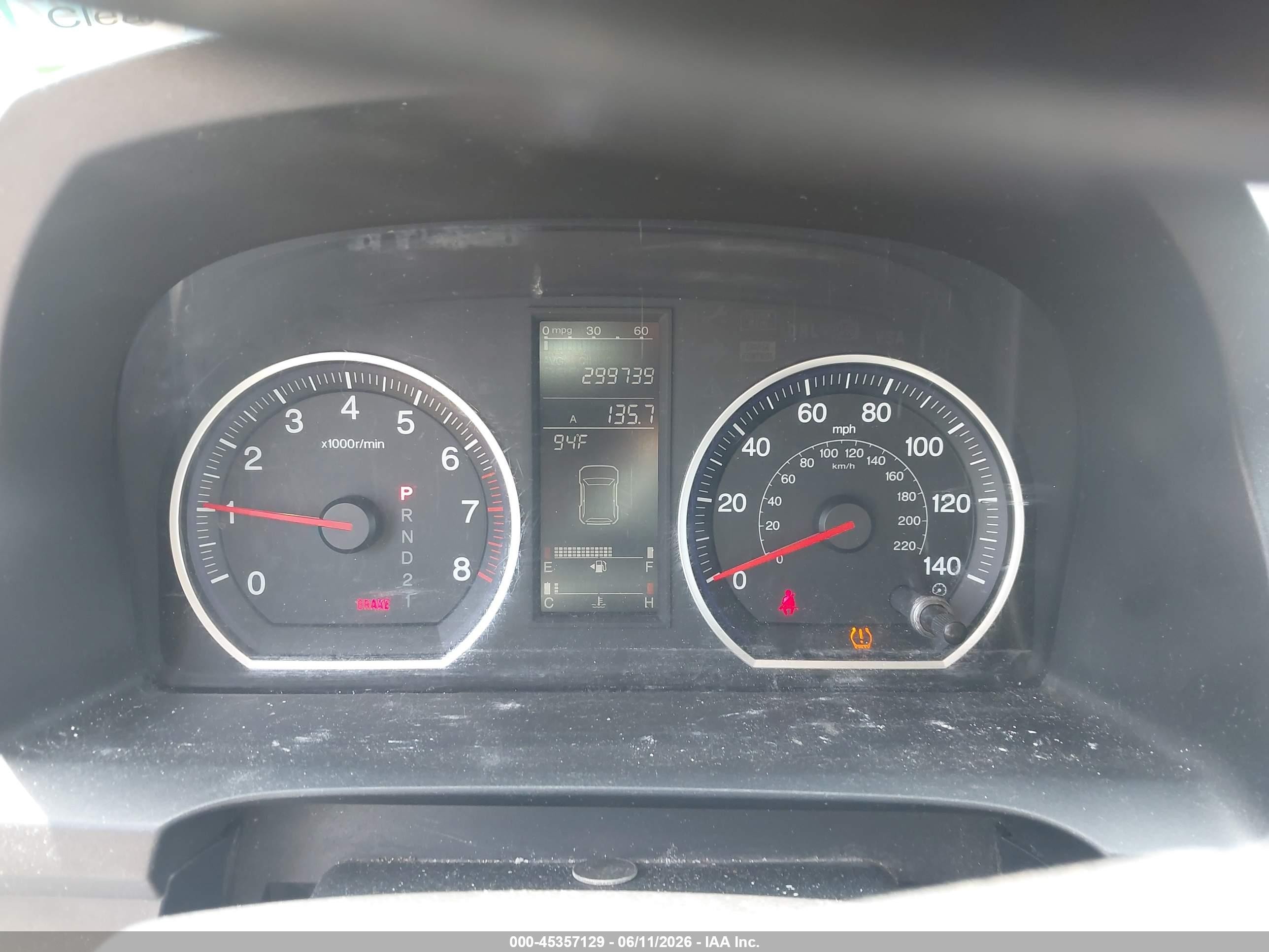 2008 Honda Cr-v Ex Blue vin: 5J6RE48538L015239