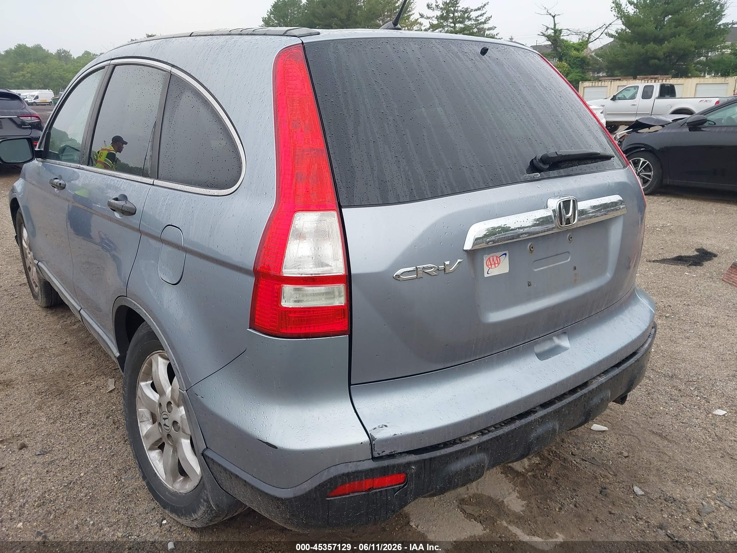 2008 Honda Cr-v Ex Blue vin: 5J6RE48538L015239