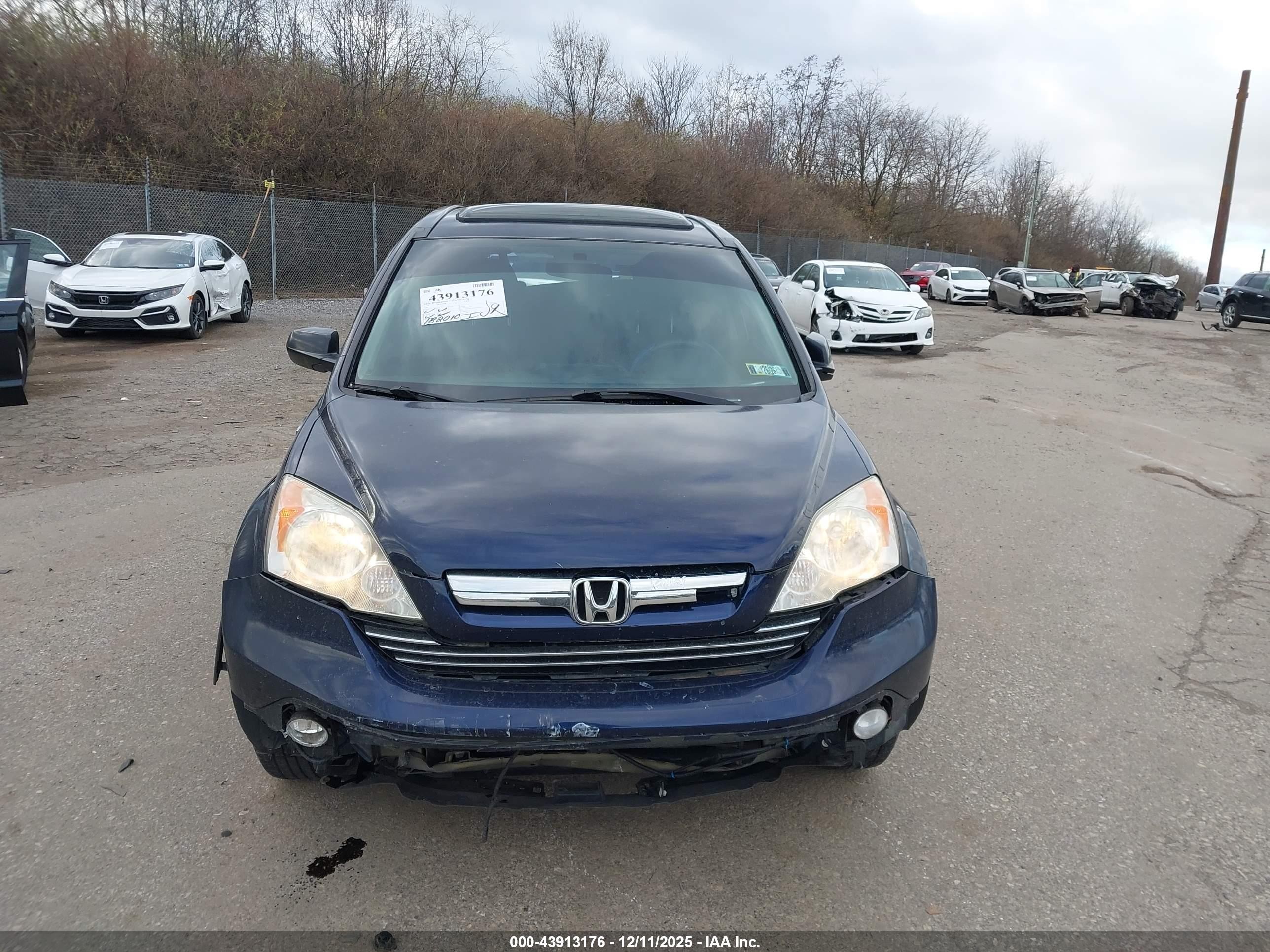 2008 Honda Cr-v Ex Blue vin: 5J6RE48538L024653