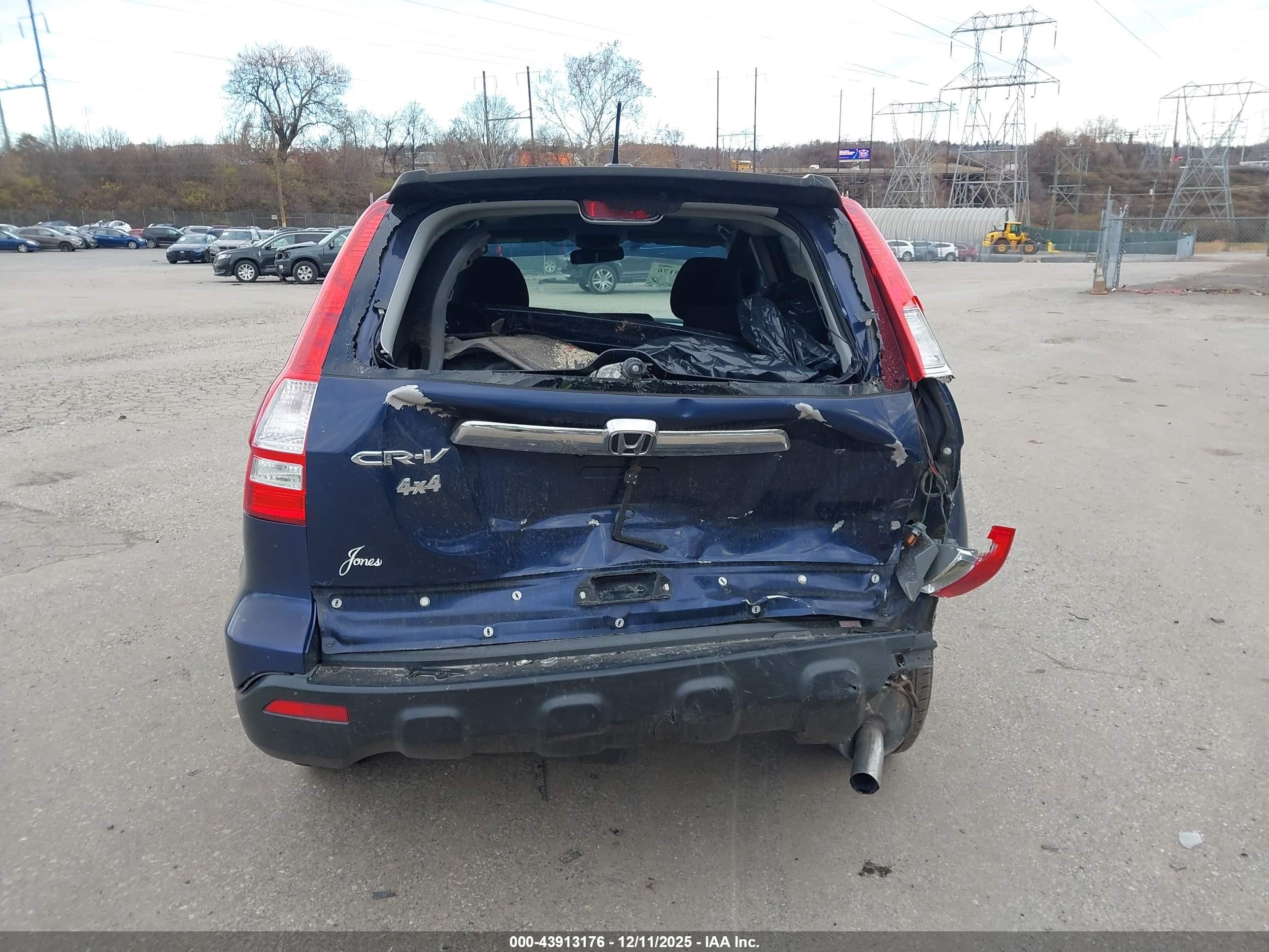 2008 Honda Cr-v Ex Blue vin: 5J6RE48538L024653