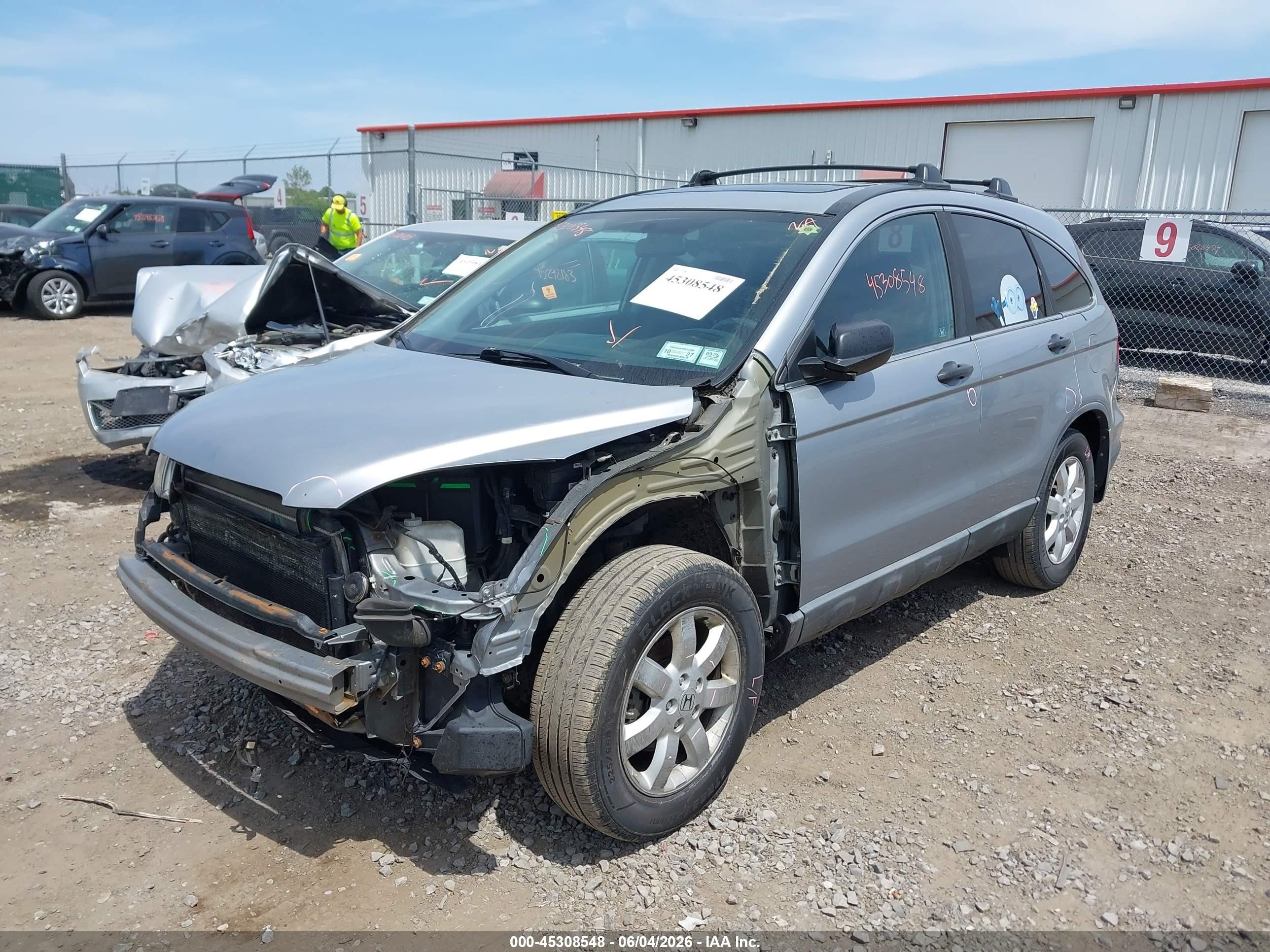 2008 Honda Cr-v Ex Silver vin: 5J6RE48548L008865