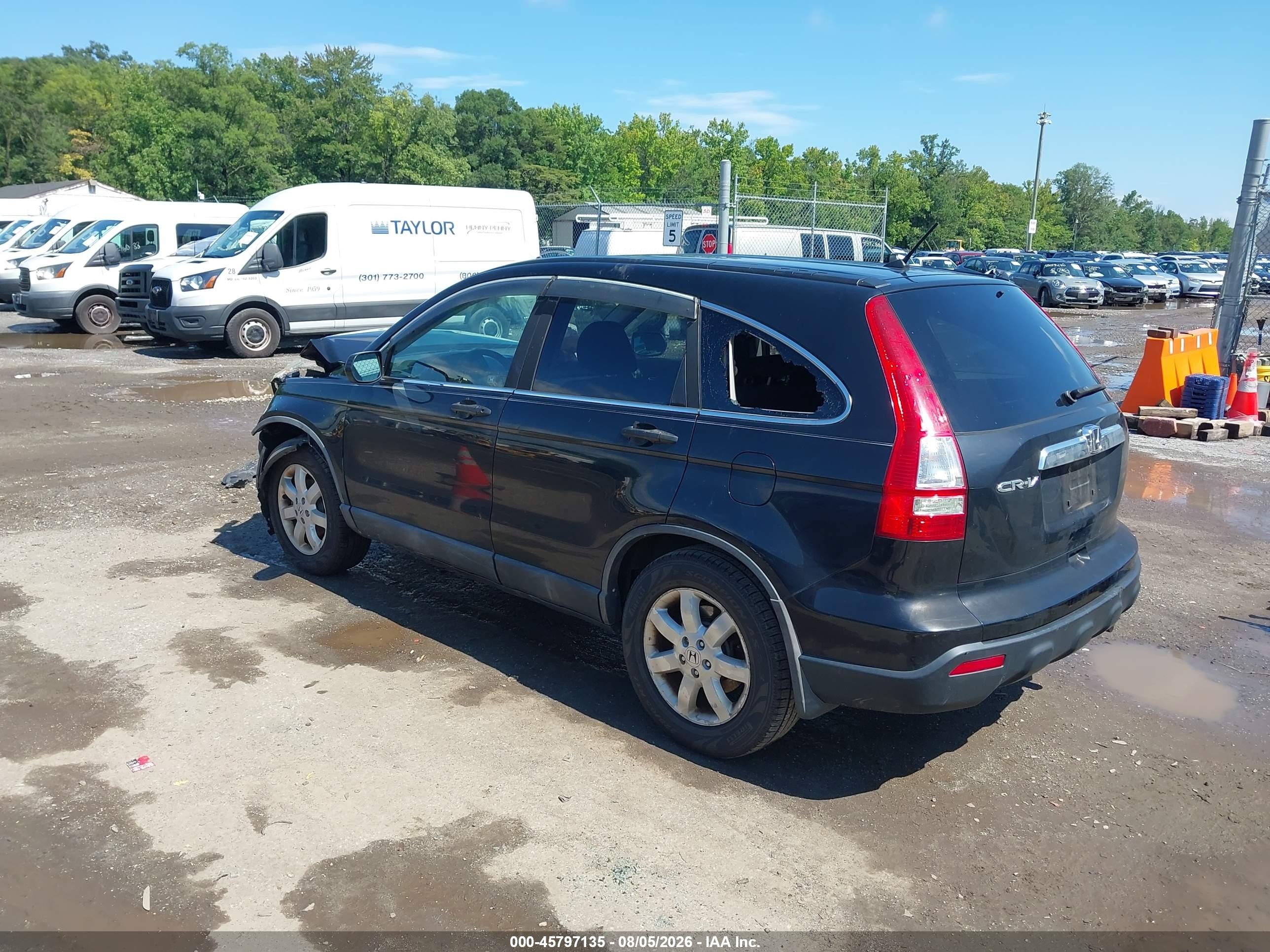 2008 Honda Cr-v Ex Black vin: 5J6RE48548L026363