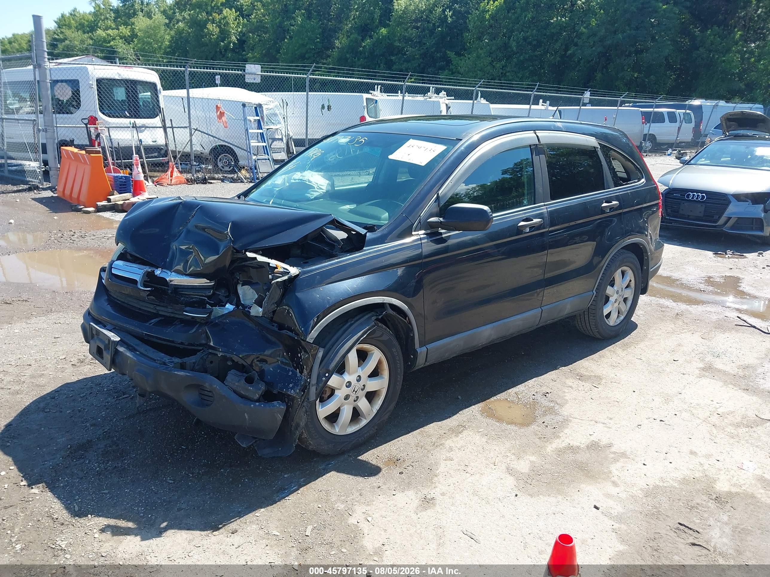 2008 Honda Cr-v Ex Black vin: 5J6RE48548L026363