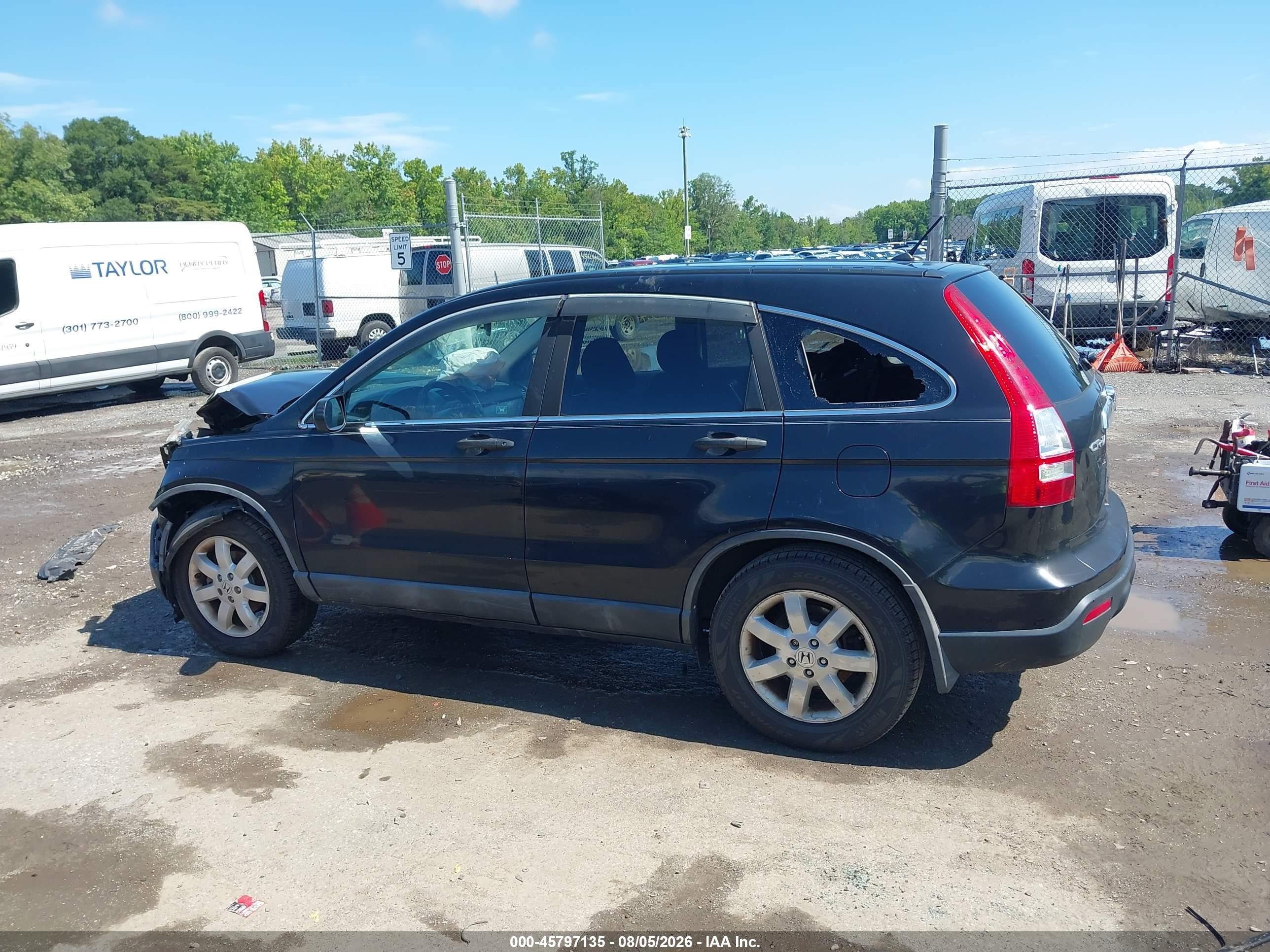 2008 Honda Cr-v Ex Black vin: 5J6RE48548L026363