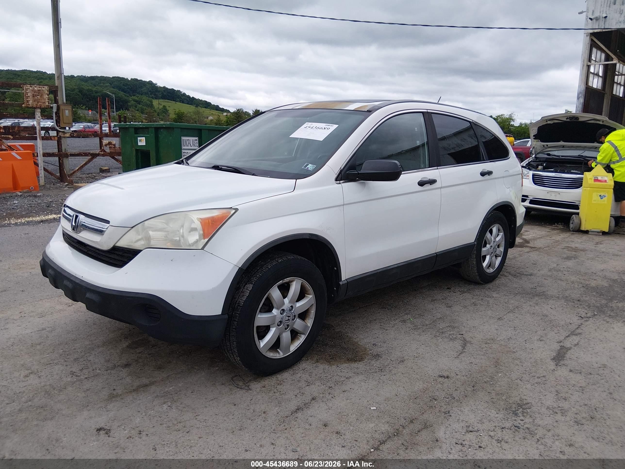 2008 Honda Cr-v Ex White vin: 5J6RE48548L043180