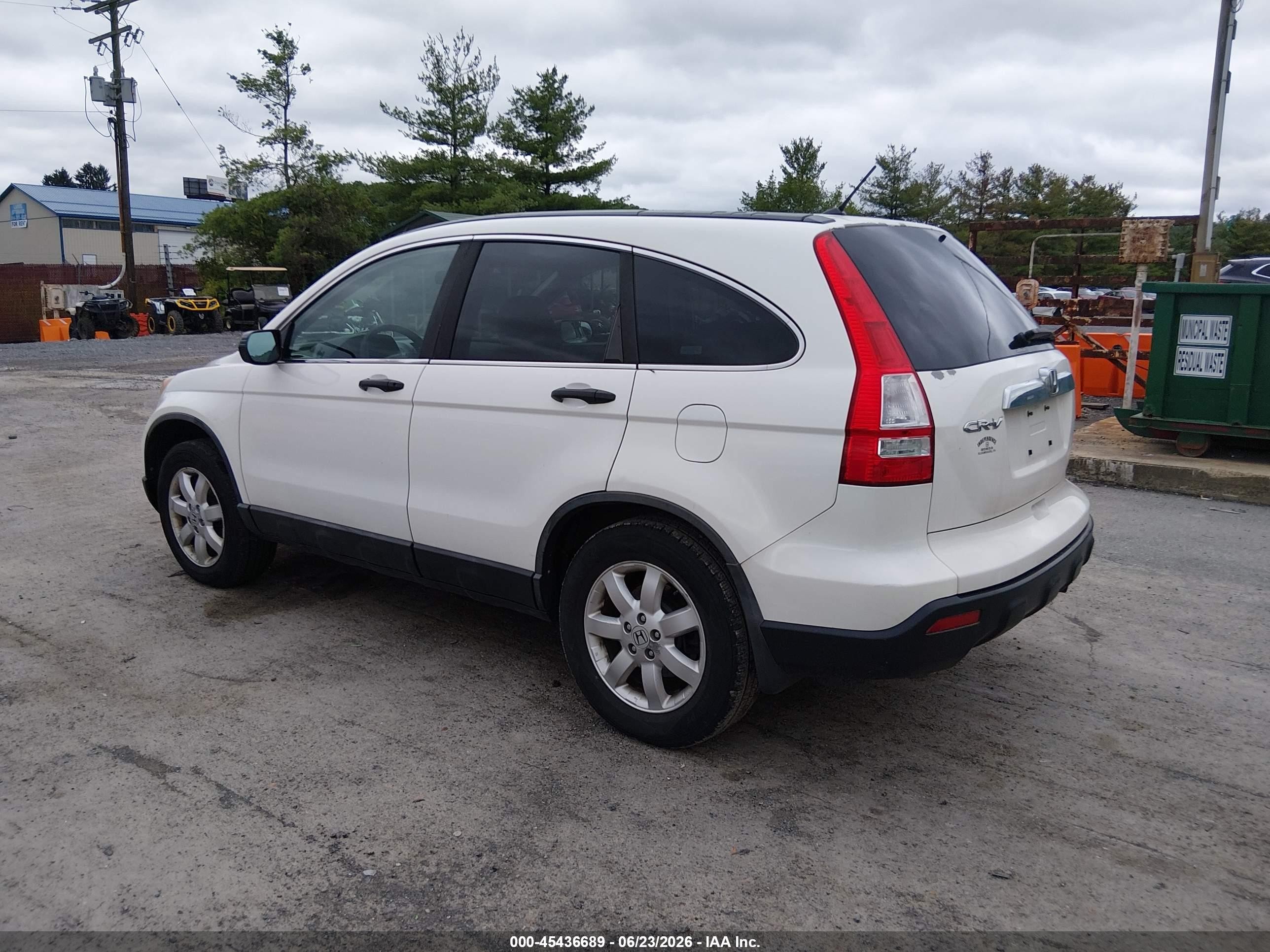 2008 Honda Cr-v Ex White vin: 5J6RE48548L043180