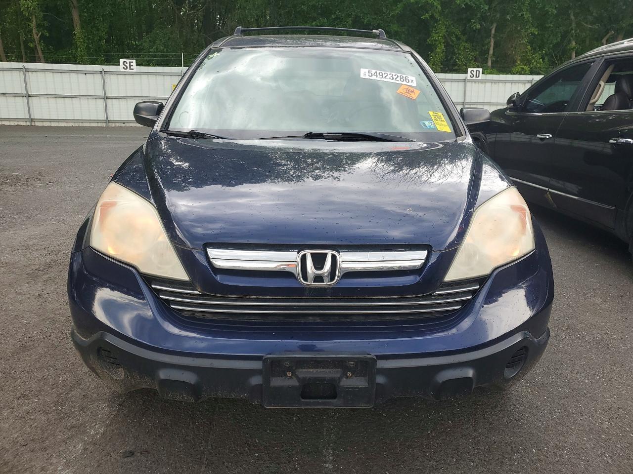 2009 Honda Cr-v Ex Blue vin: 5J6RE48549L013307