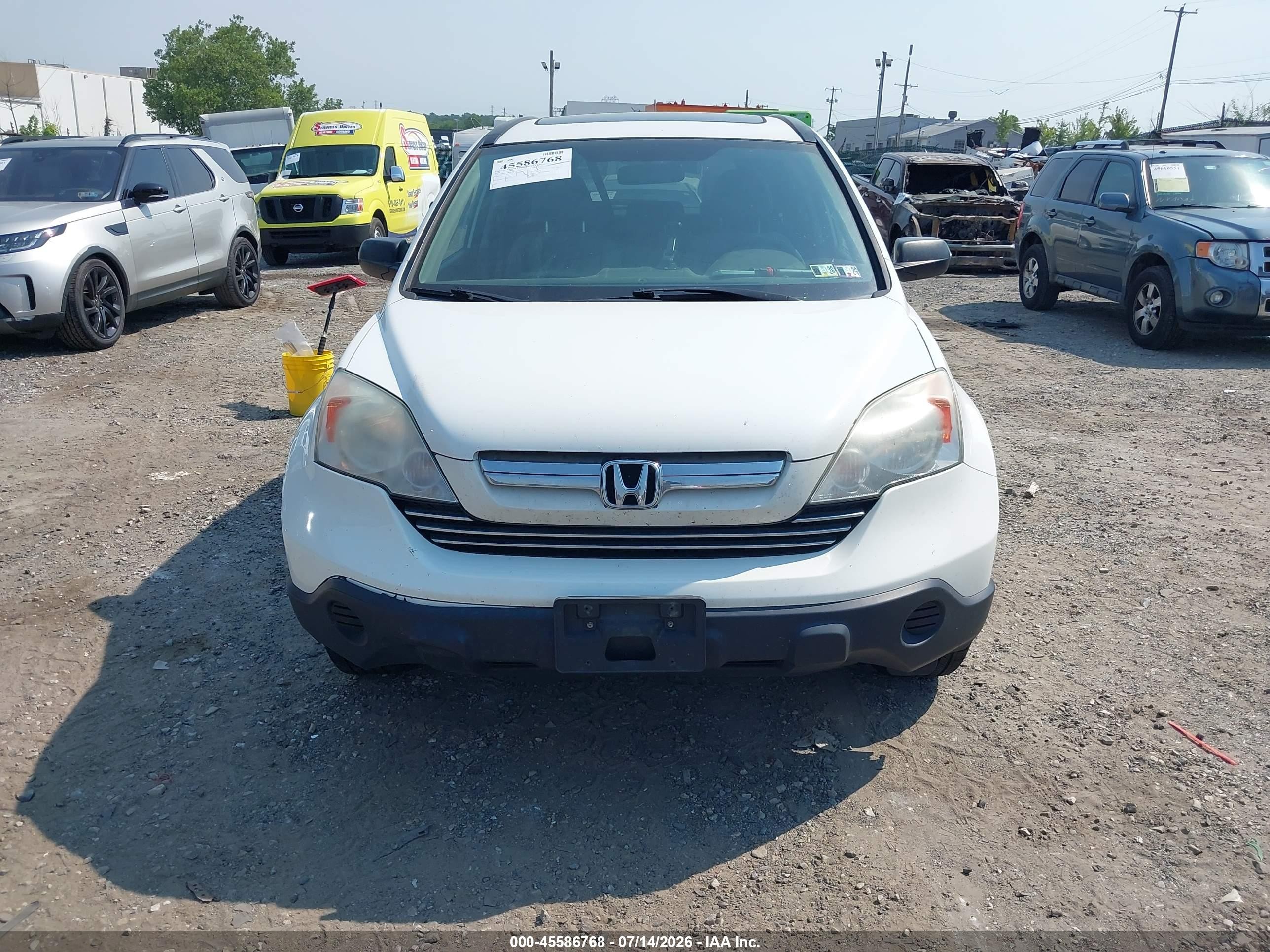 2009 Honda Cr-v Ex White vin: 5J6RE48549L062782
