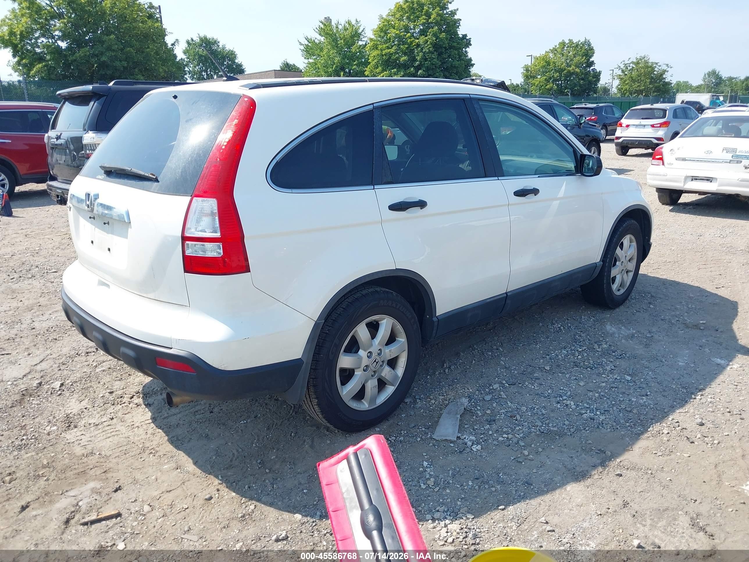 2009 Honda Cr-v Ex White vin: 5J6RE48549L062782
