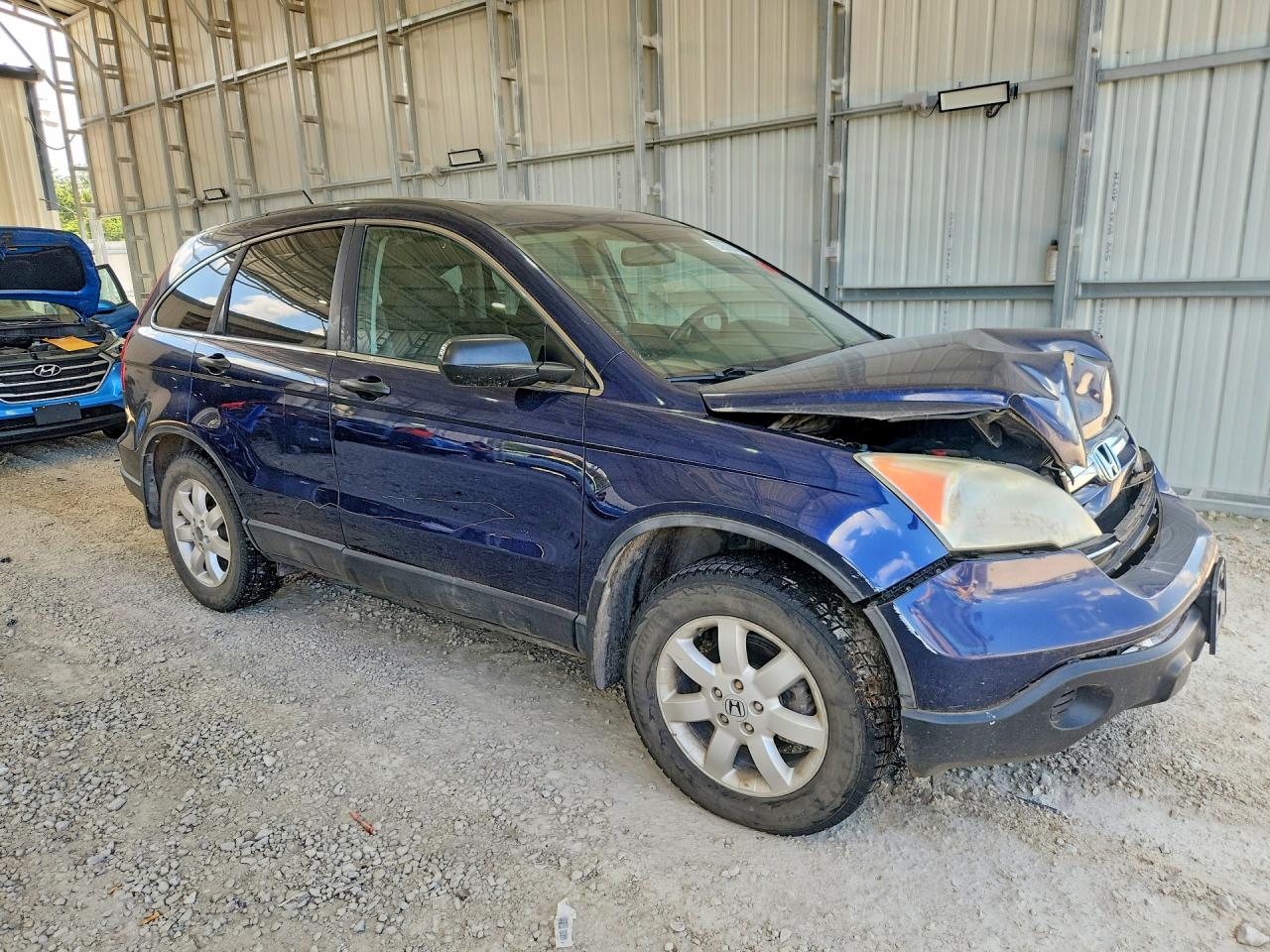 2007 Honda Cr-v Ex Blue vin: 5J6RE48557L018450