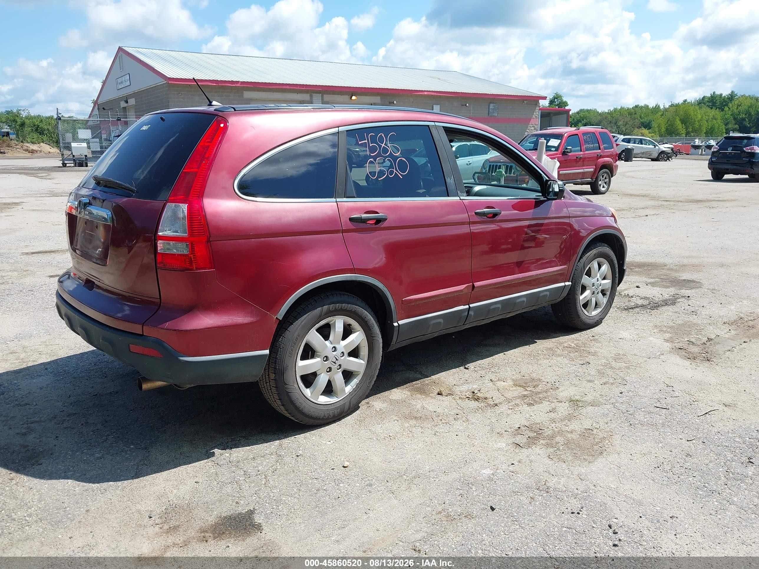 2009 Honda Cr-v Ex Maroon vin: 5J6RE48559L020587