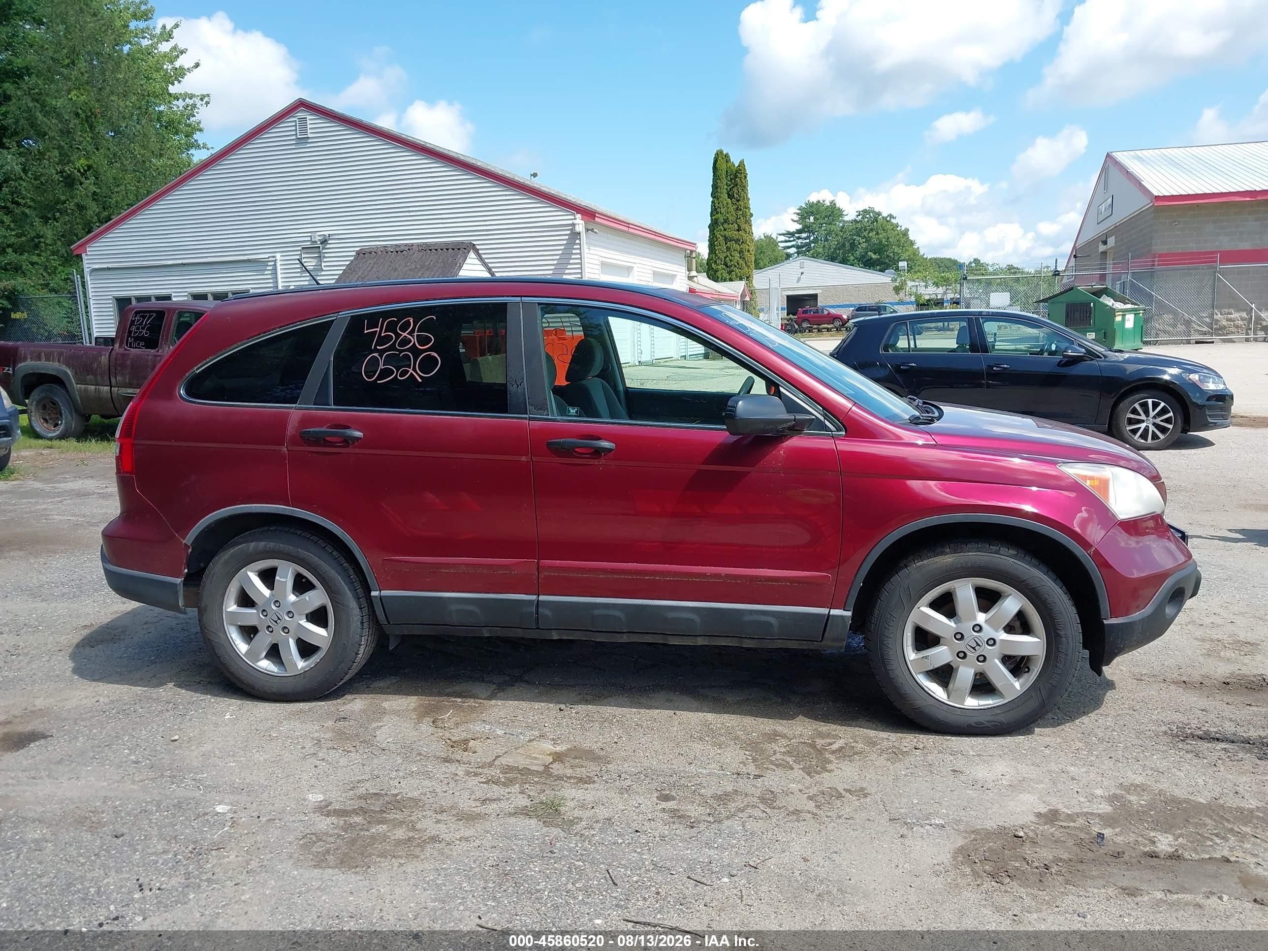 2009 Honda Cr-v Ex Maroon vin: 5J6RE48559L020587
