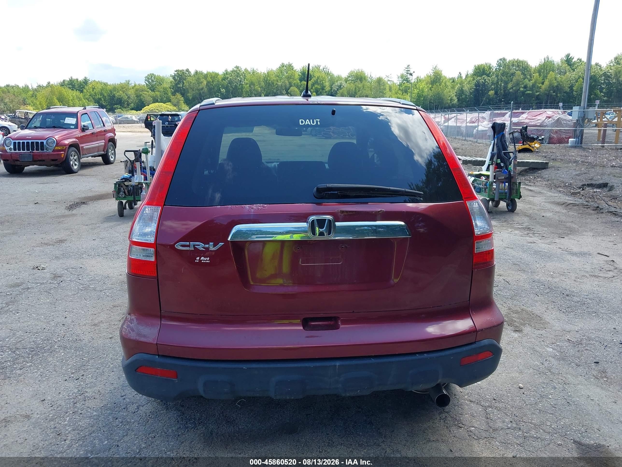 2009 Honda Cr-v Ex Maroon vin: 5J6RE48559L020587