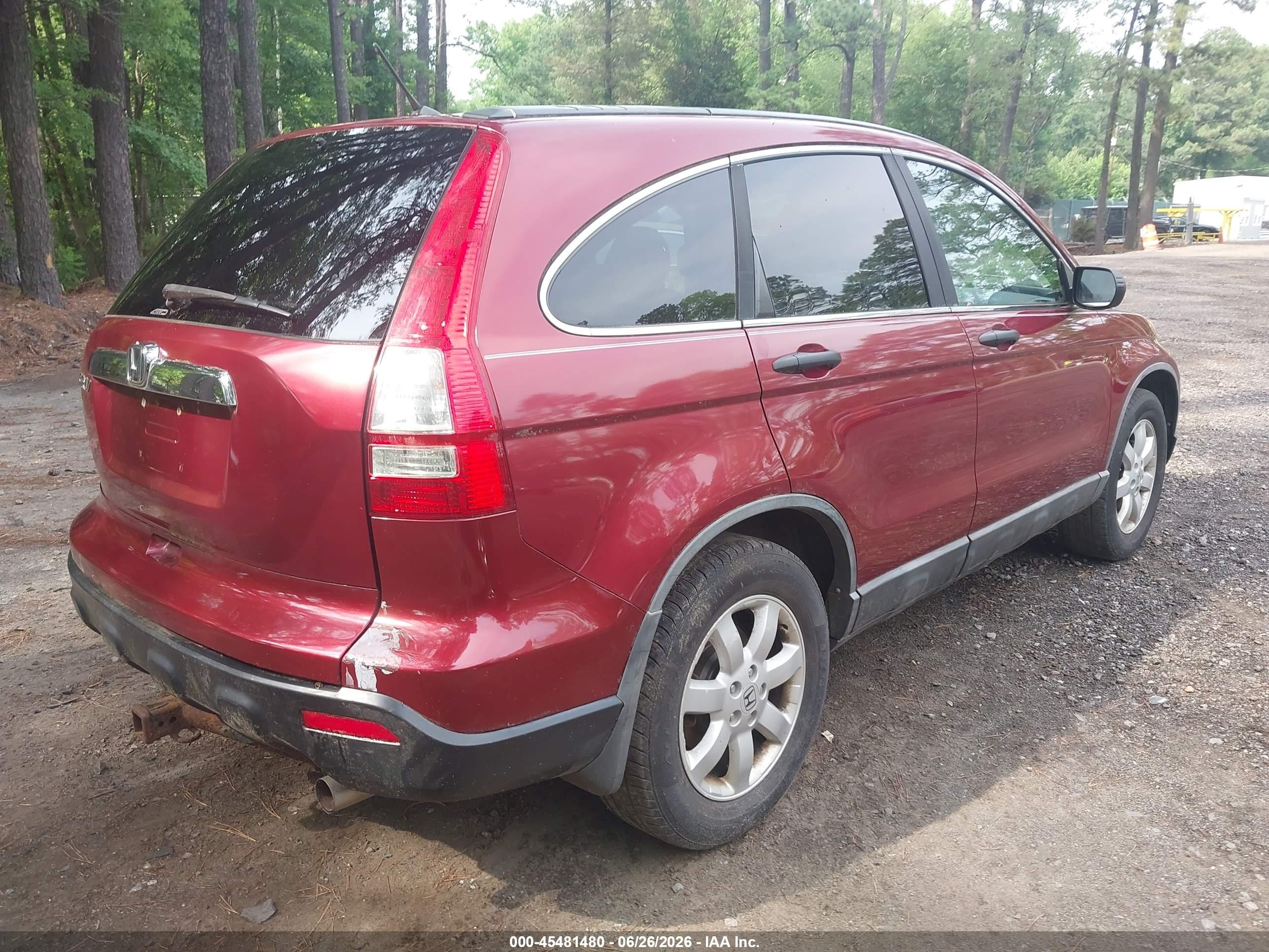 2009 Honda Cr-v Ex Красный vin: 5J6RE48559L020640