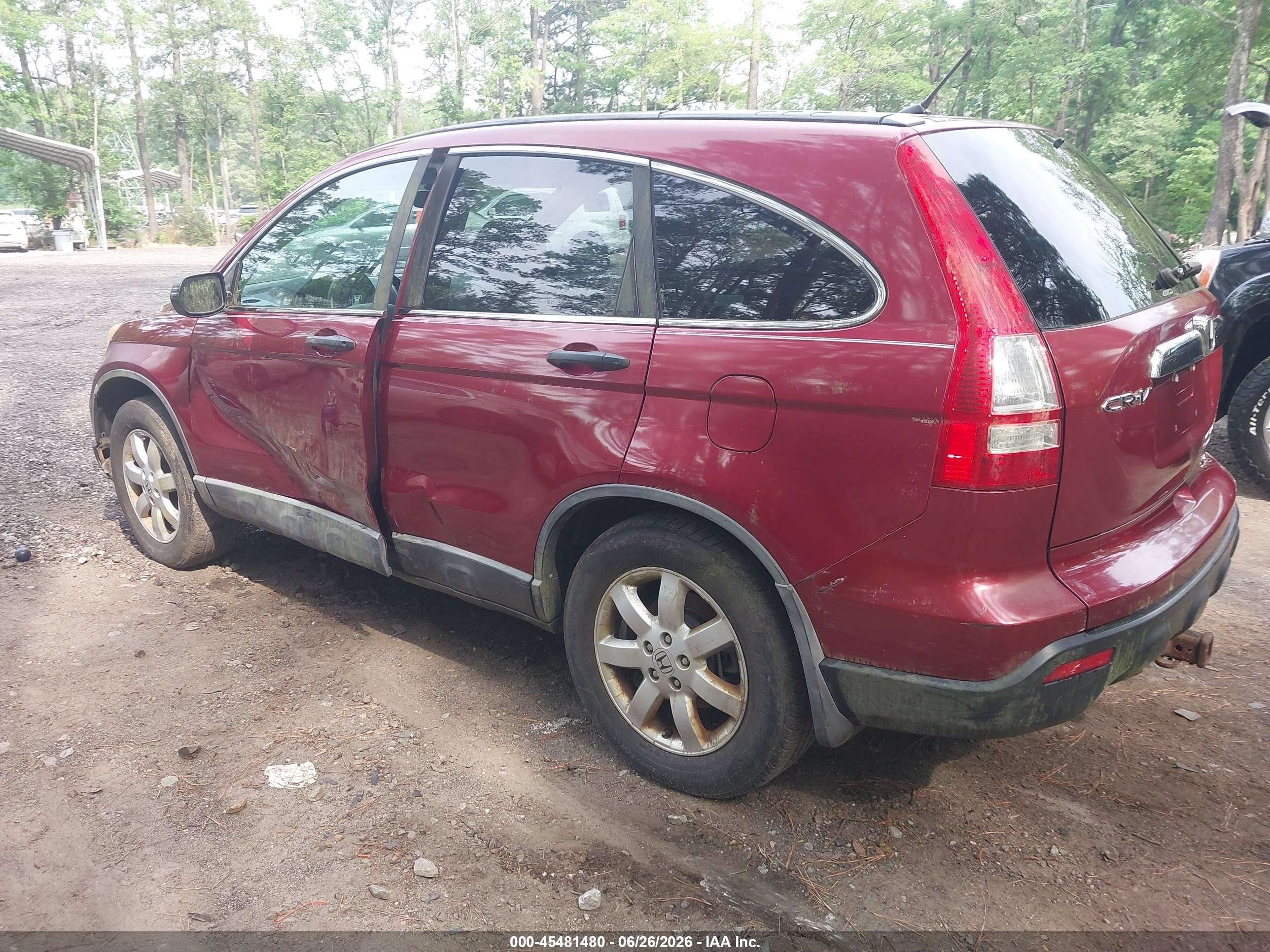 2009 Honda Cr-v Ex Красный vin: 5J6RE48559L020640