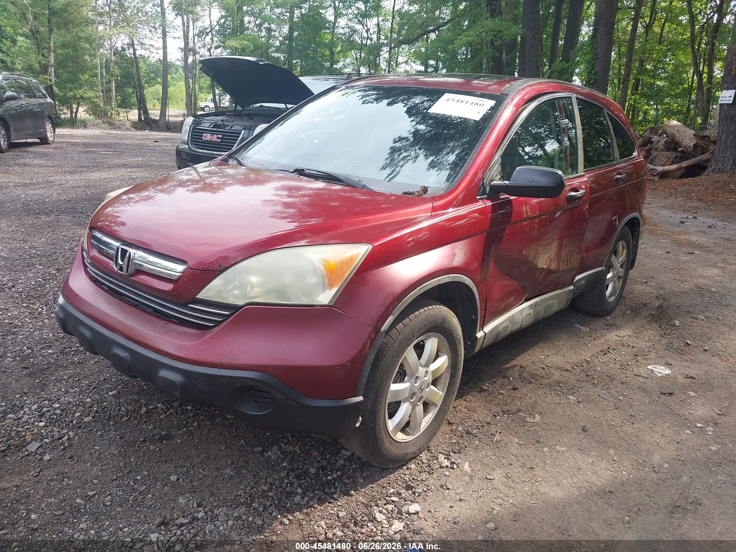 2009 Honda Cr-v Ex Красный vin: 5J6RE48559L020640