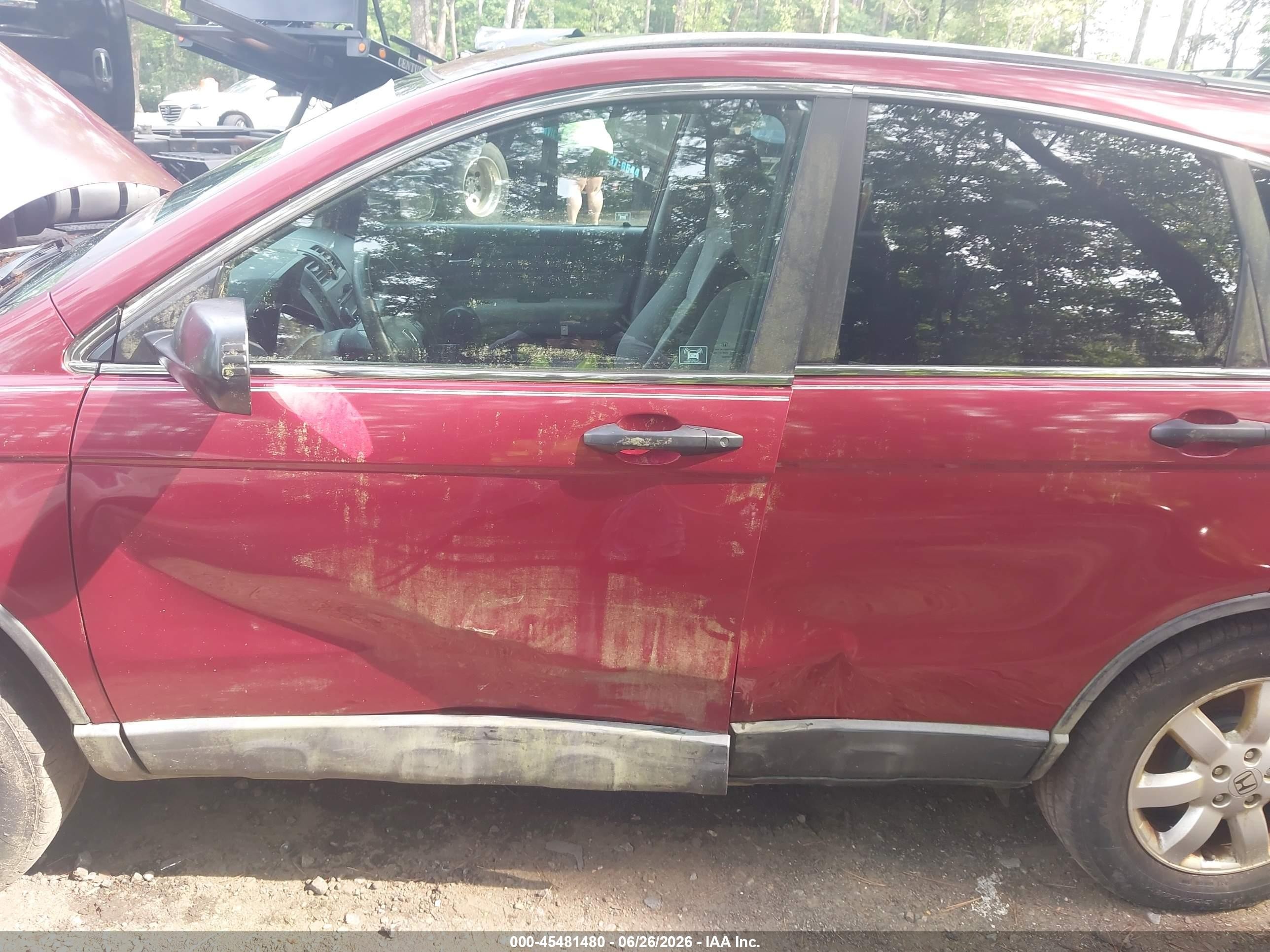 2009 Honda Cr-v Ex Красный vin: 5J6RE48559L020640
