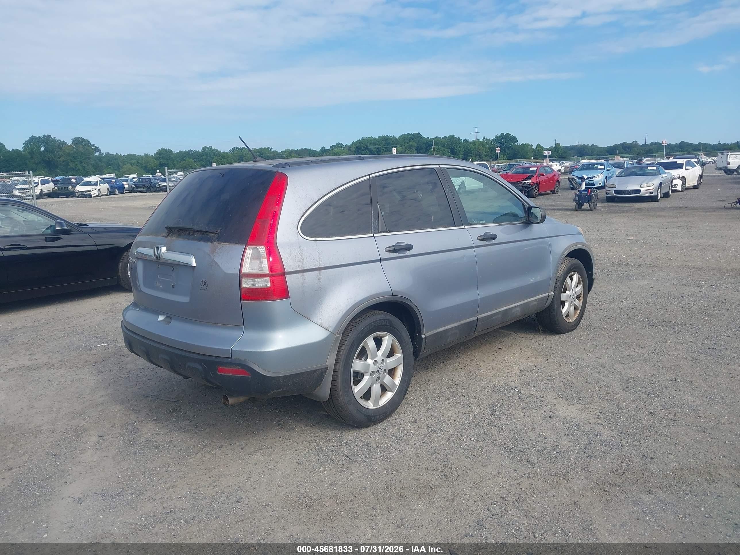 2008 Honda Cr-v Ex Blue vin: 5J6RE48568L013307