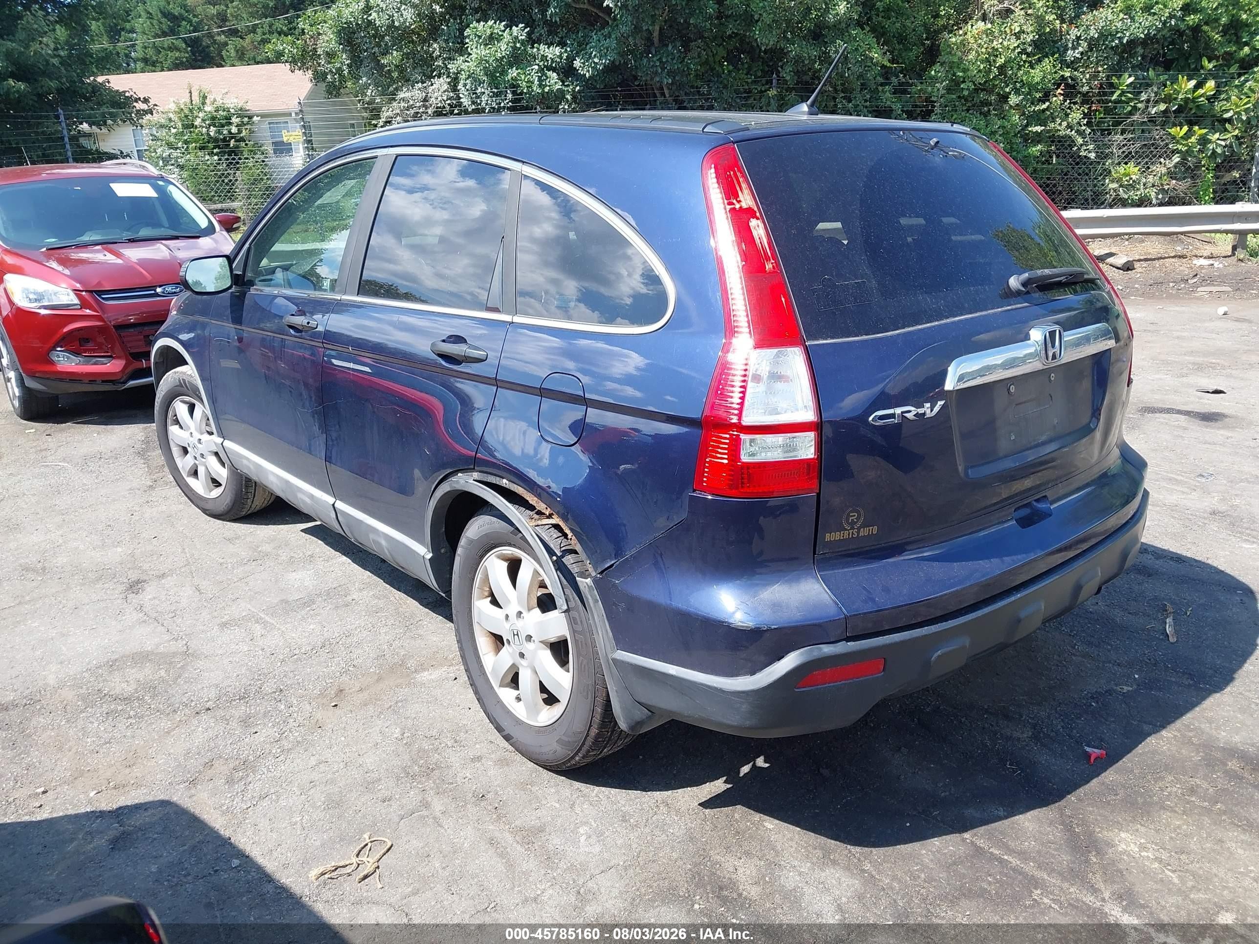 2008 Honda Cr-v Ex Blue vin: 5J6RE48568L047537