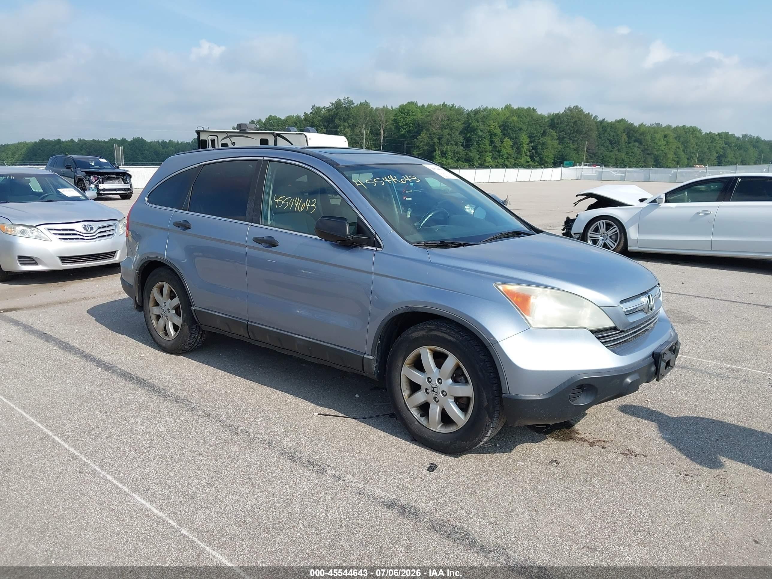 2009 Honda Cr-v Ex Light Blue vin: 5J6RE48569L067532