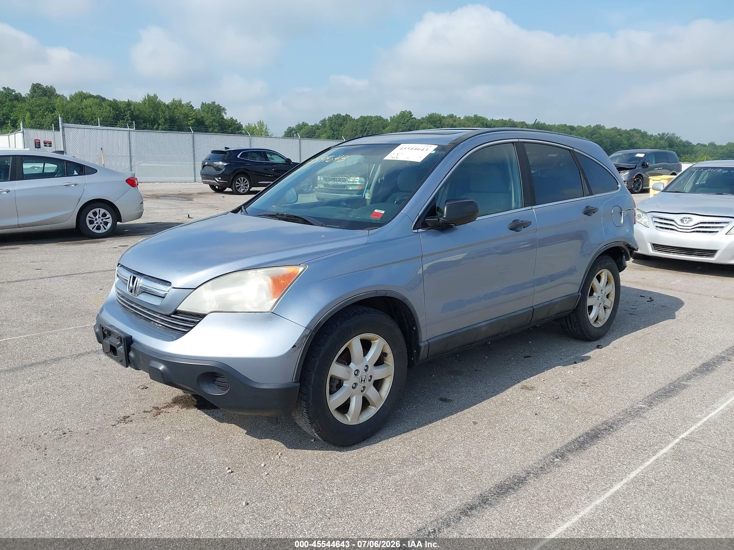 2009 Honda Cr-v Ex Light Blue vin: 5J6RE48569L067532