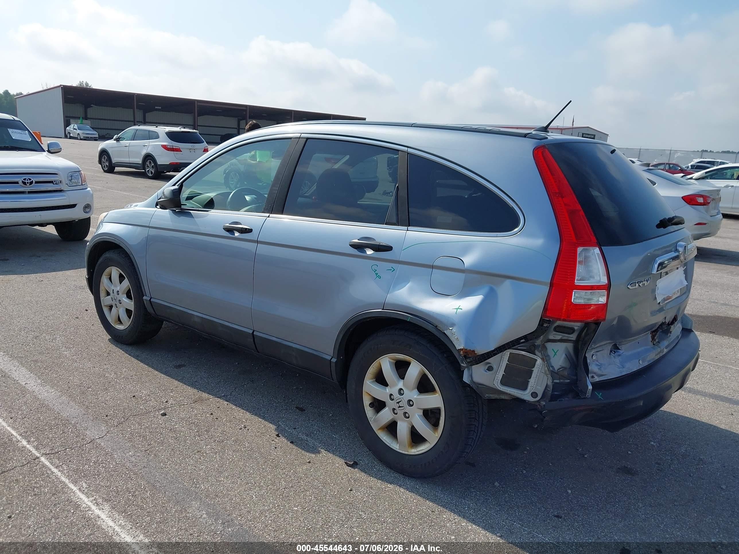 2009 Honda Cr-v Ex Light Blue vin: 5J6RE48569L067532