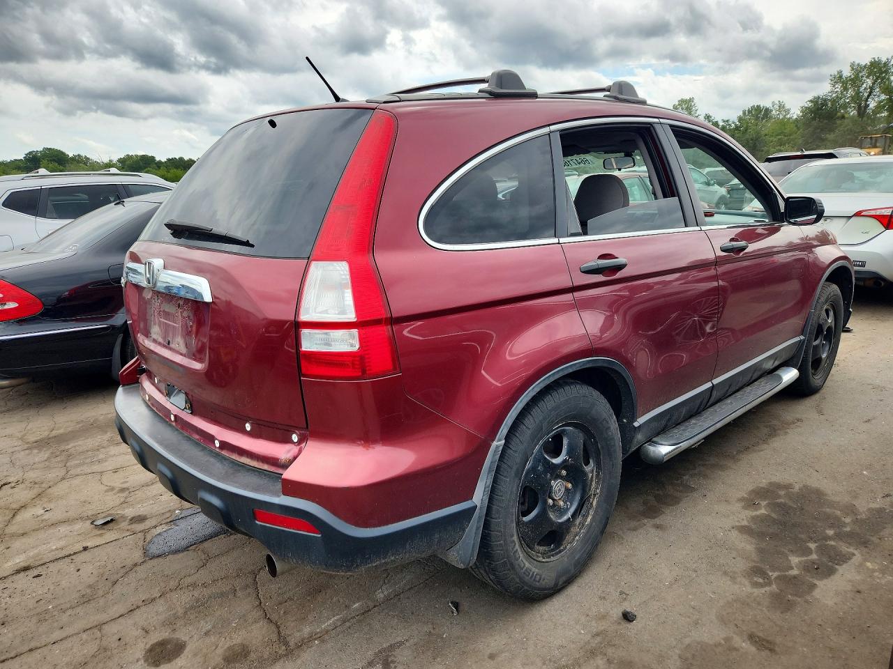 2007 Honda Cr-v Ex Red vin: 5J6RE48577L811183