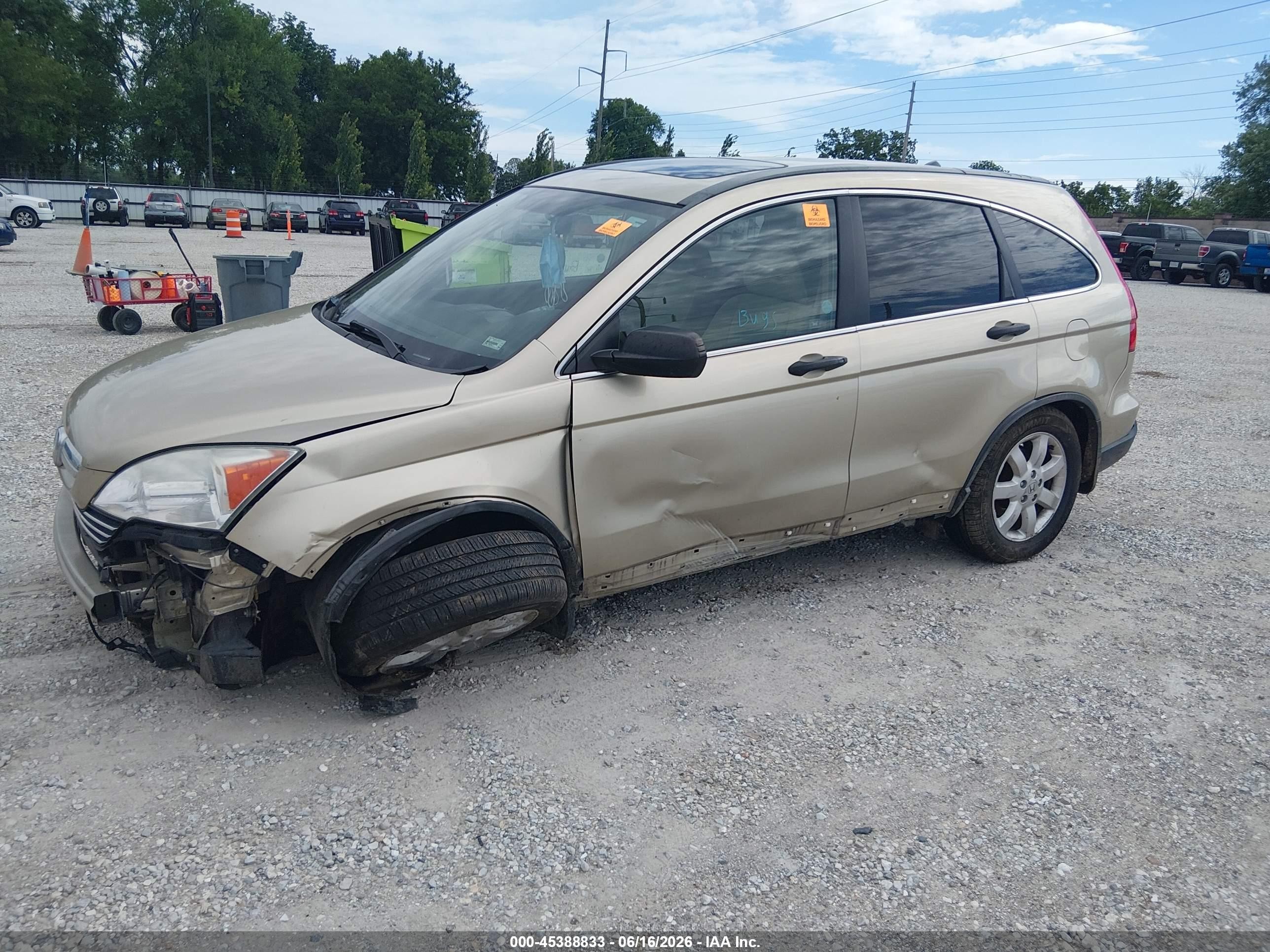 2008 Honda Cr-v Ex Золотой vin: 5J6RE48578L047157