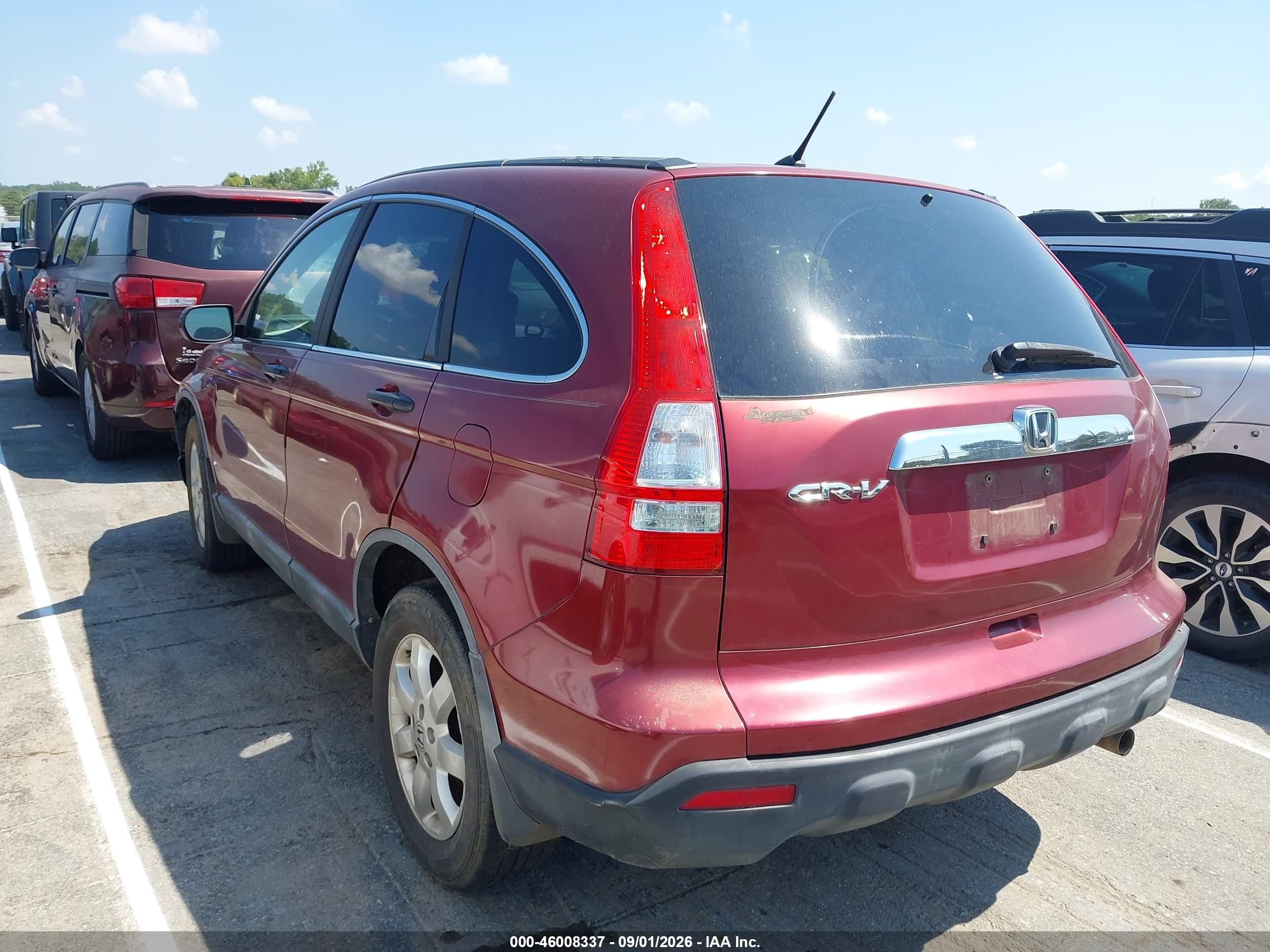 2009 Honda Cr-v Ex Burgundy vin: 5J6RE48579L046088