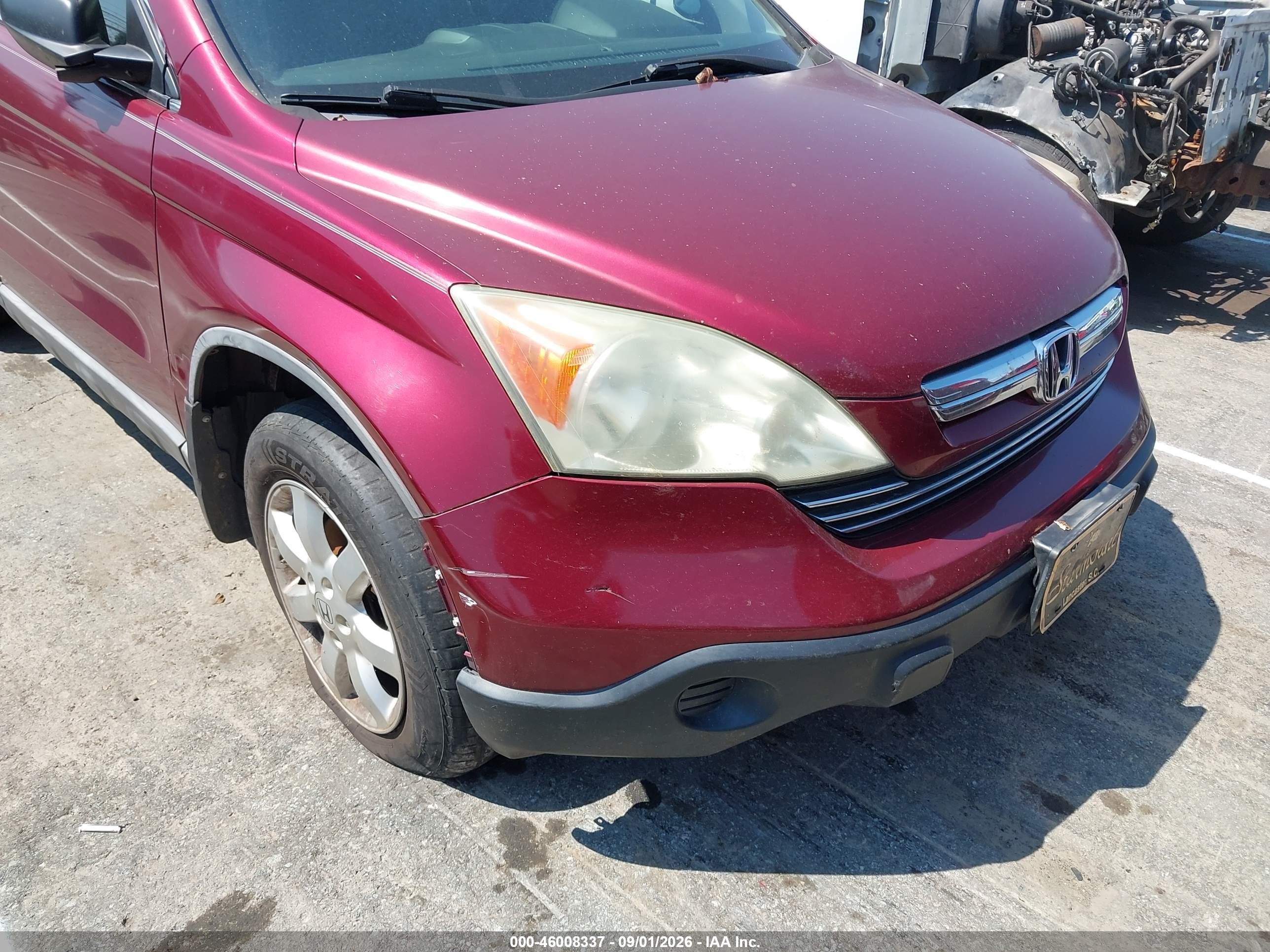 2009 Honda Cr-v Ex Burgundy vin: 5J6RE48579L046088