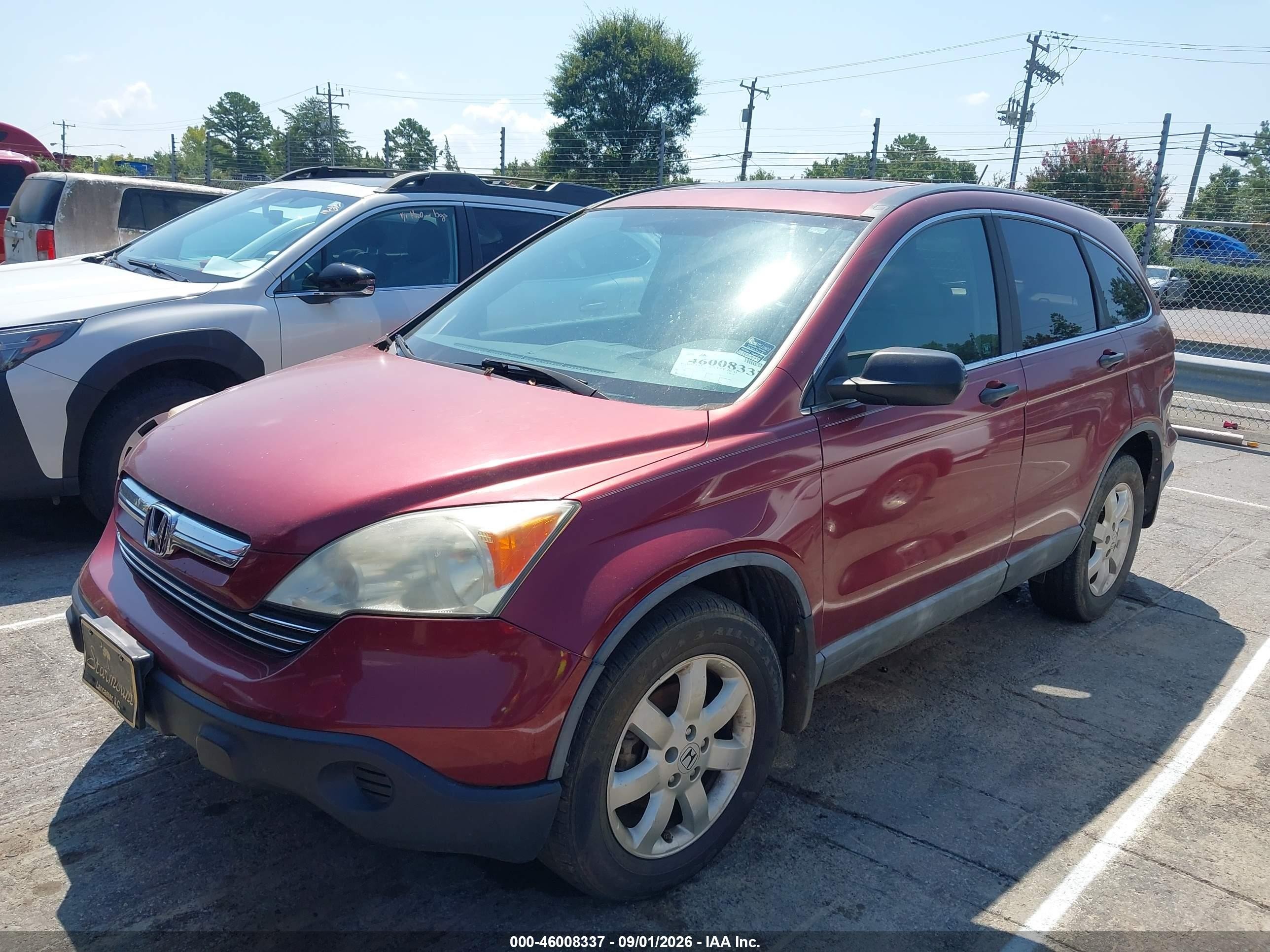 2009 Honda Cr-v Ex Burgundy vin: 5J6RE48579L046088