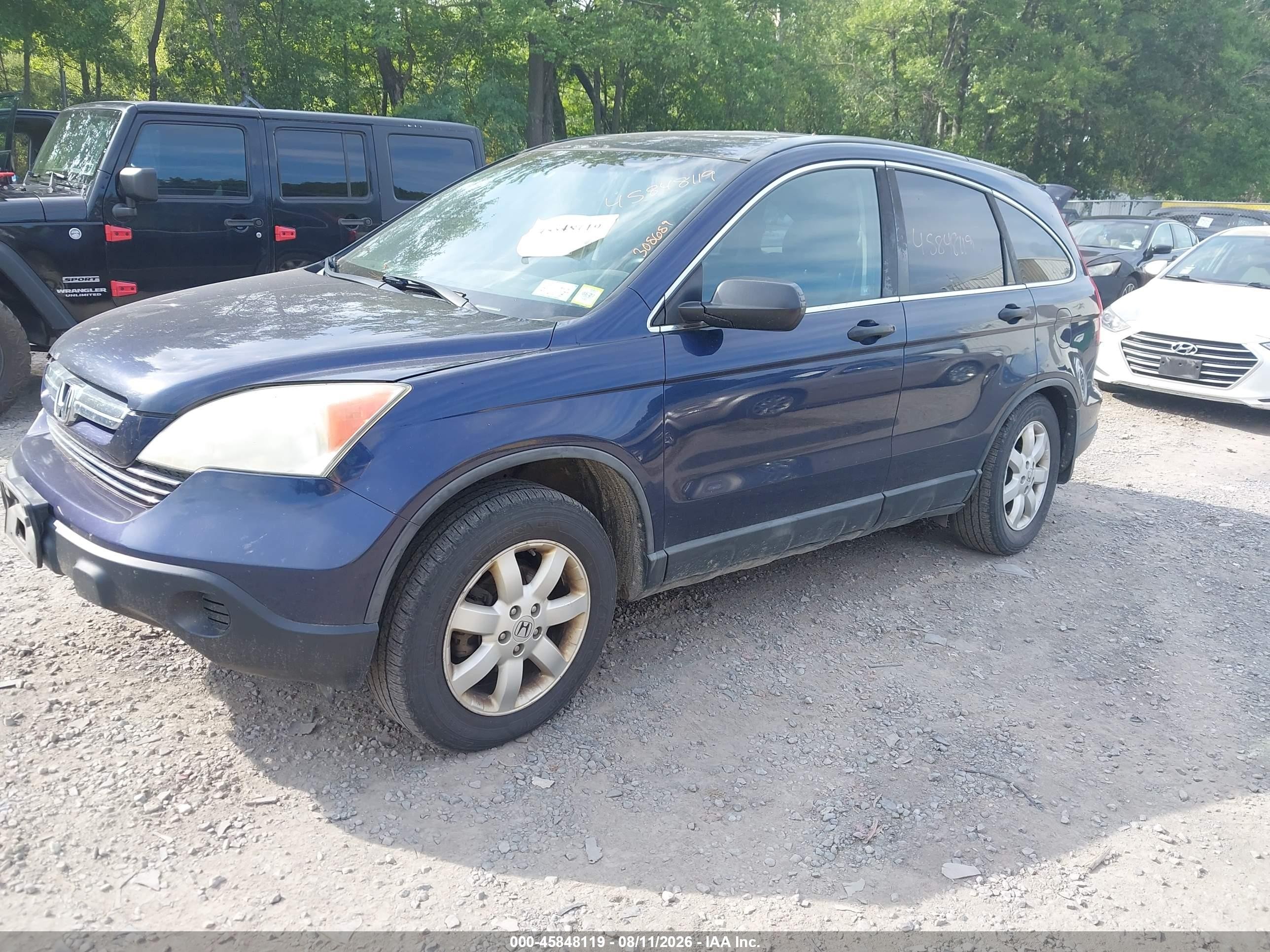 2009 Honda Cr-v Ex Синий vin: 5J6RE48579L063361