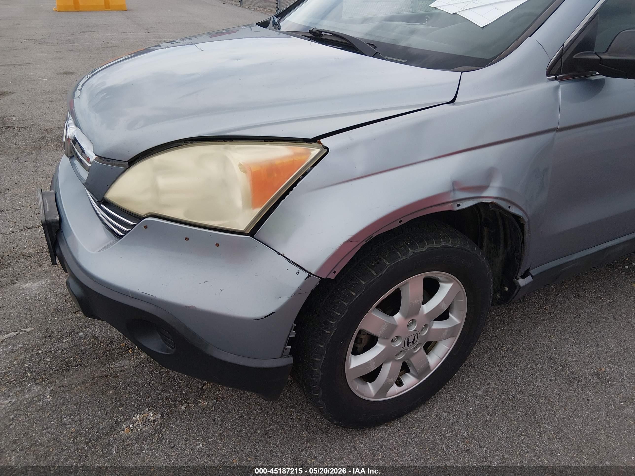 2007 Honda Cr-v Ex Blue vin: 5J6RE48587L005868