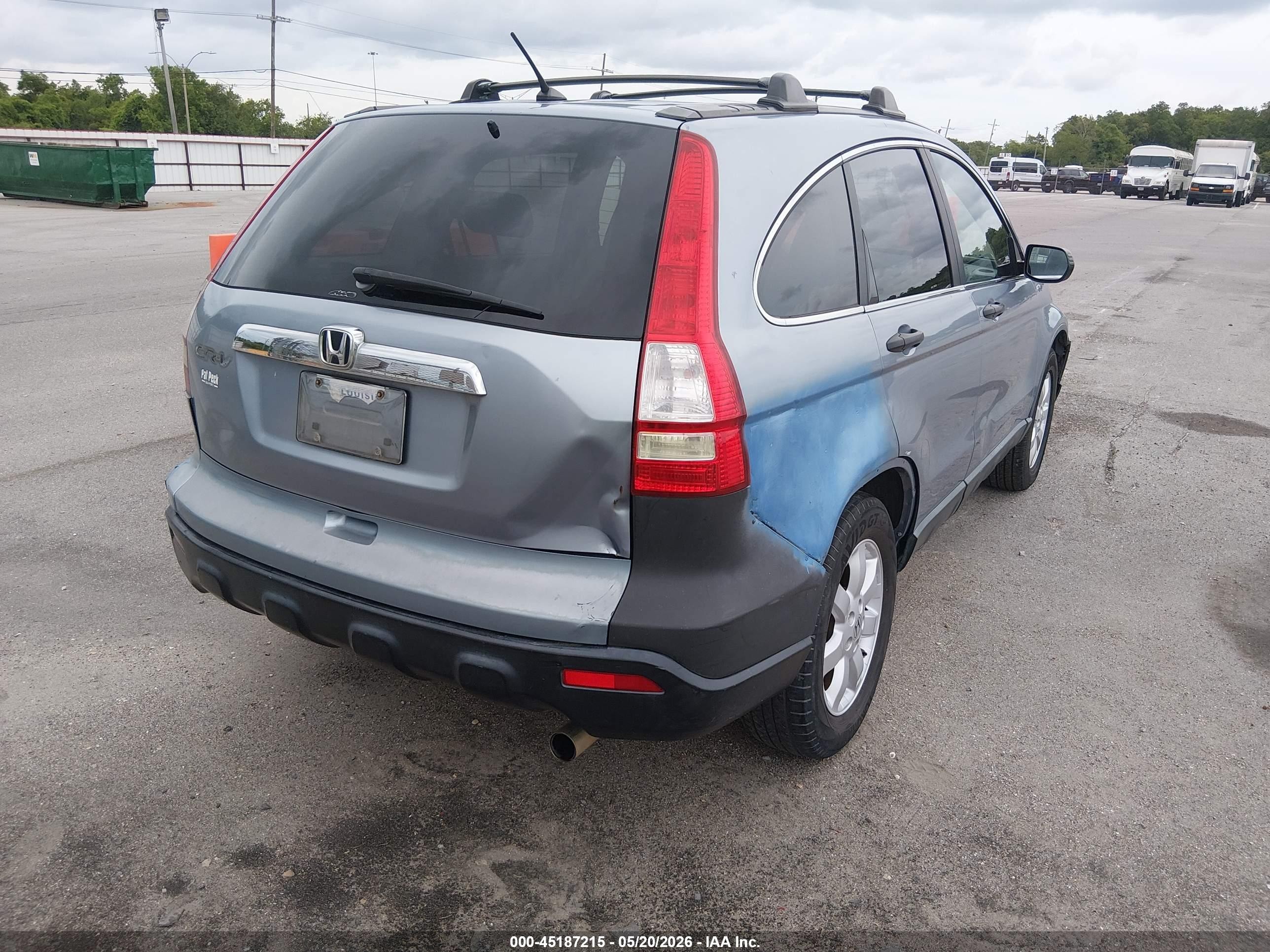2007 Honda Cr-v Ex Blue vin: 5J6RE48587L005868