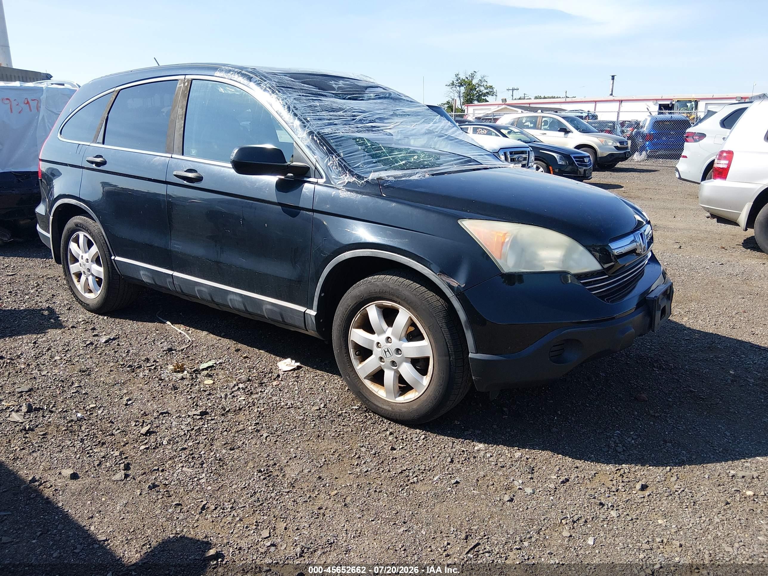 2007 Honda Cr-v Ex Black vin: 5J6RE48587L016630