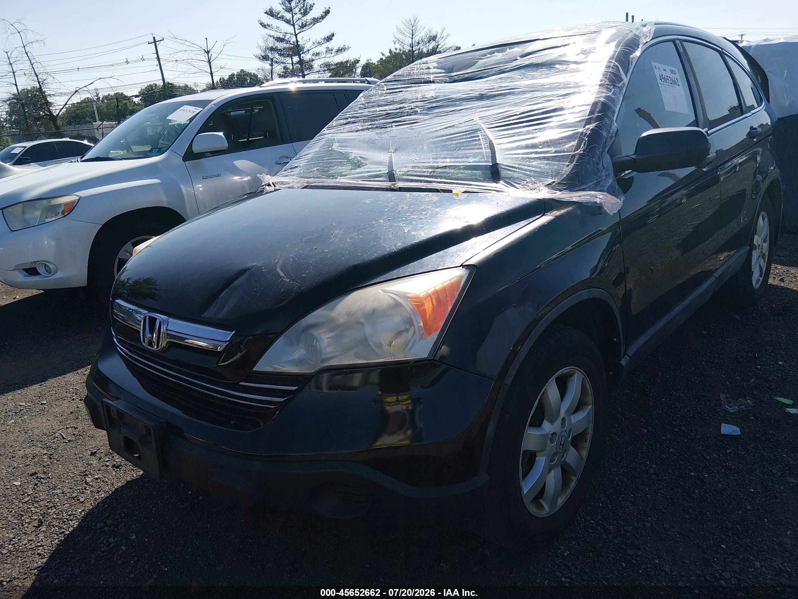 2007 Honda Cr-v Ex Black vin: 5J6RE48587L016630