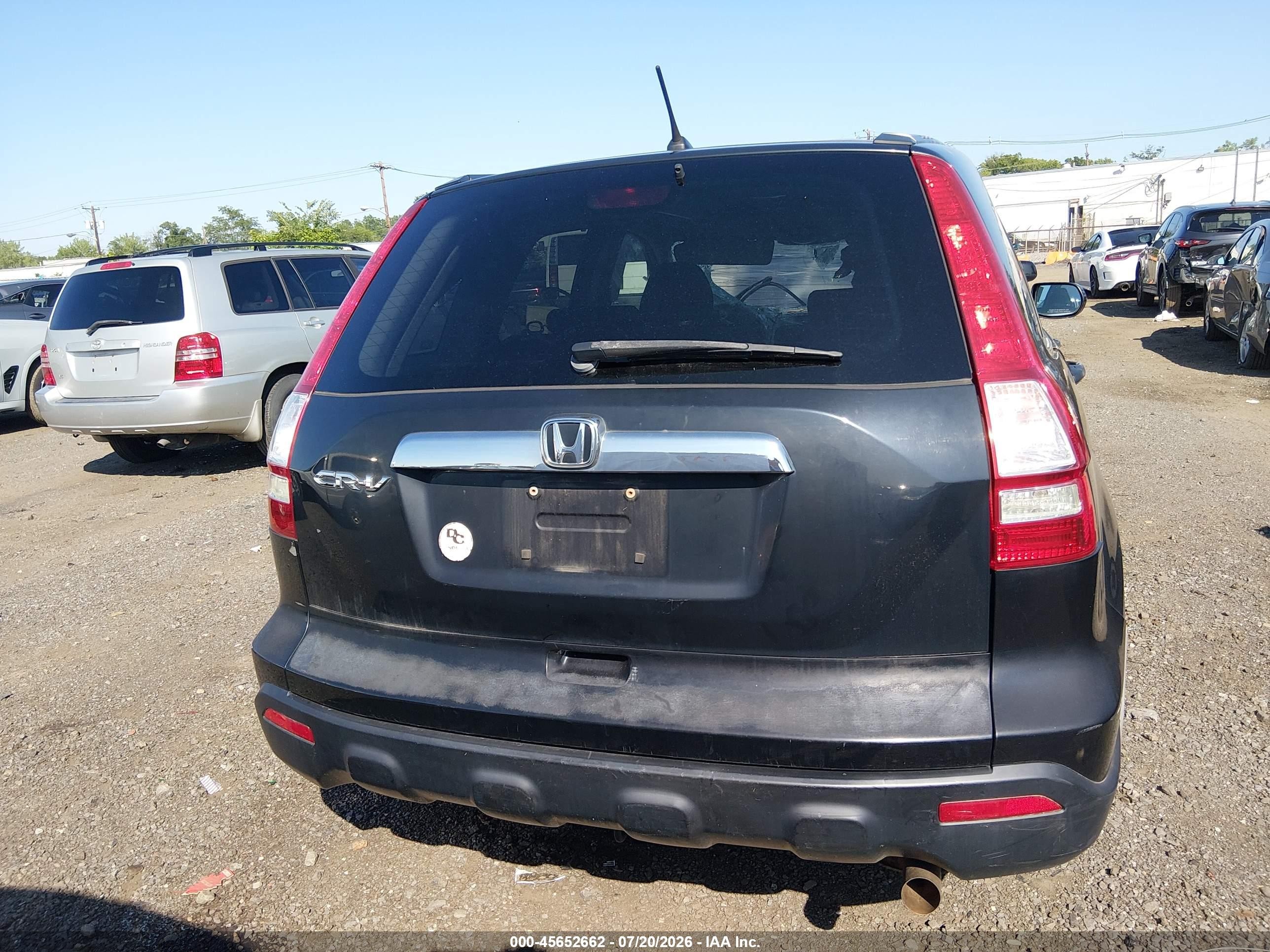 2007 Honda Cr-v Ex Black vin: 5J6RE48587L016630