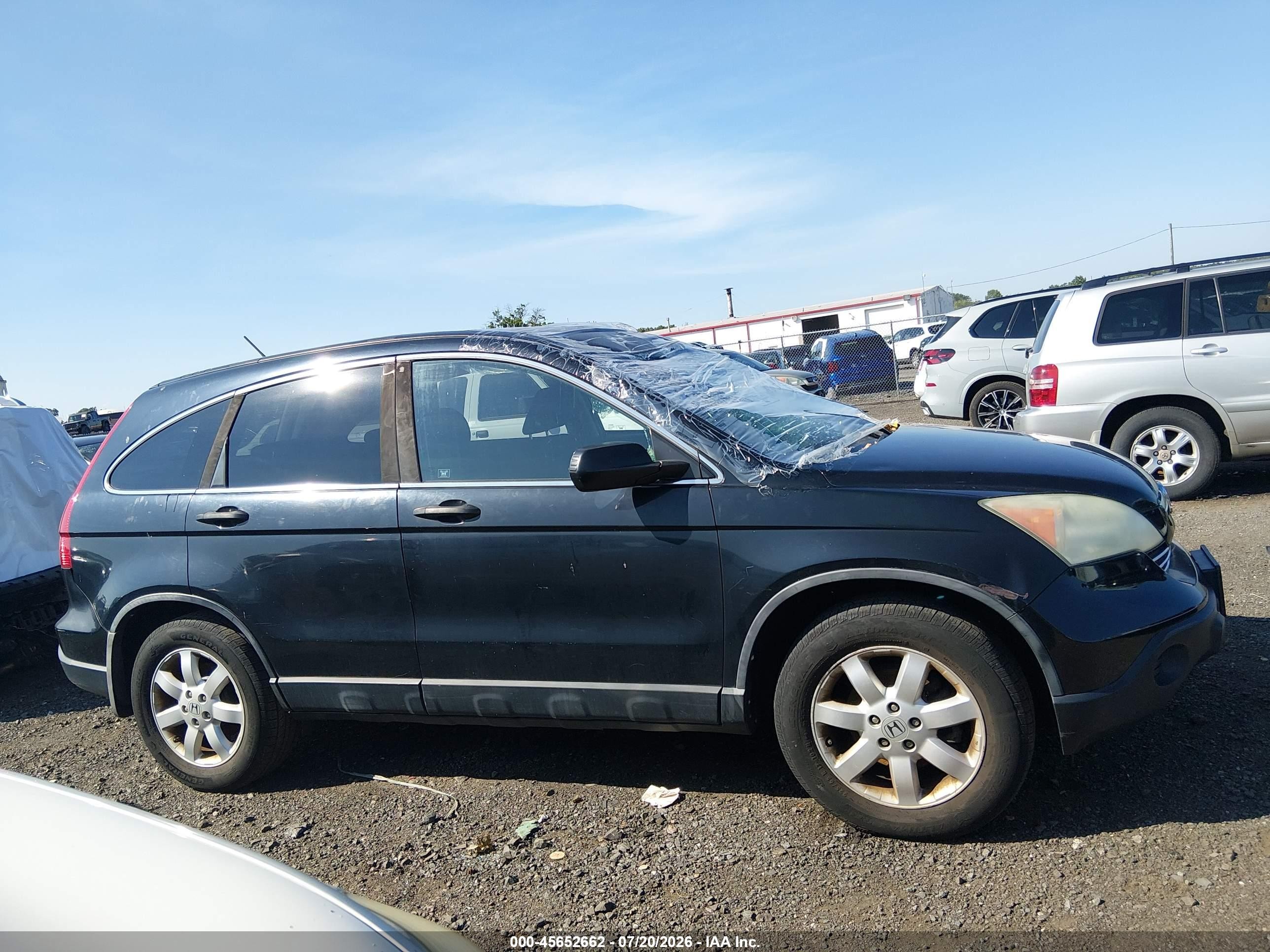 2007 Honda Cr-v Ex Black vin: 5J6RE48587L016630
