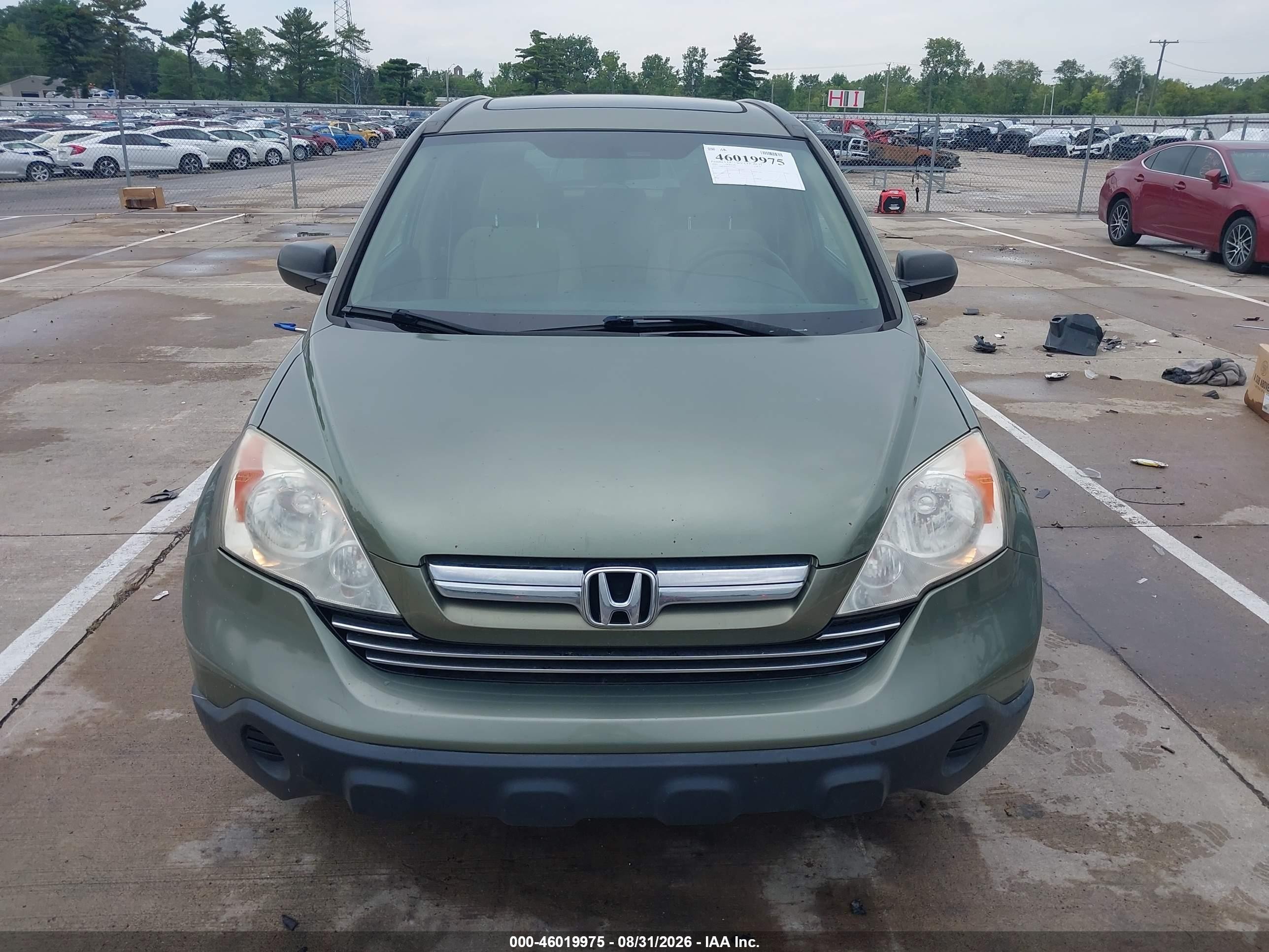 2007 Honda Cr-v Ex Green vin: 5J6RE48587L017745